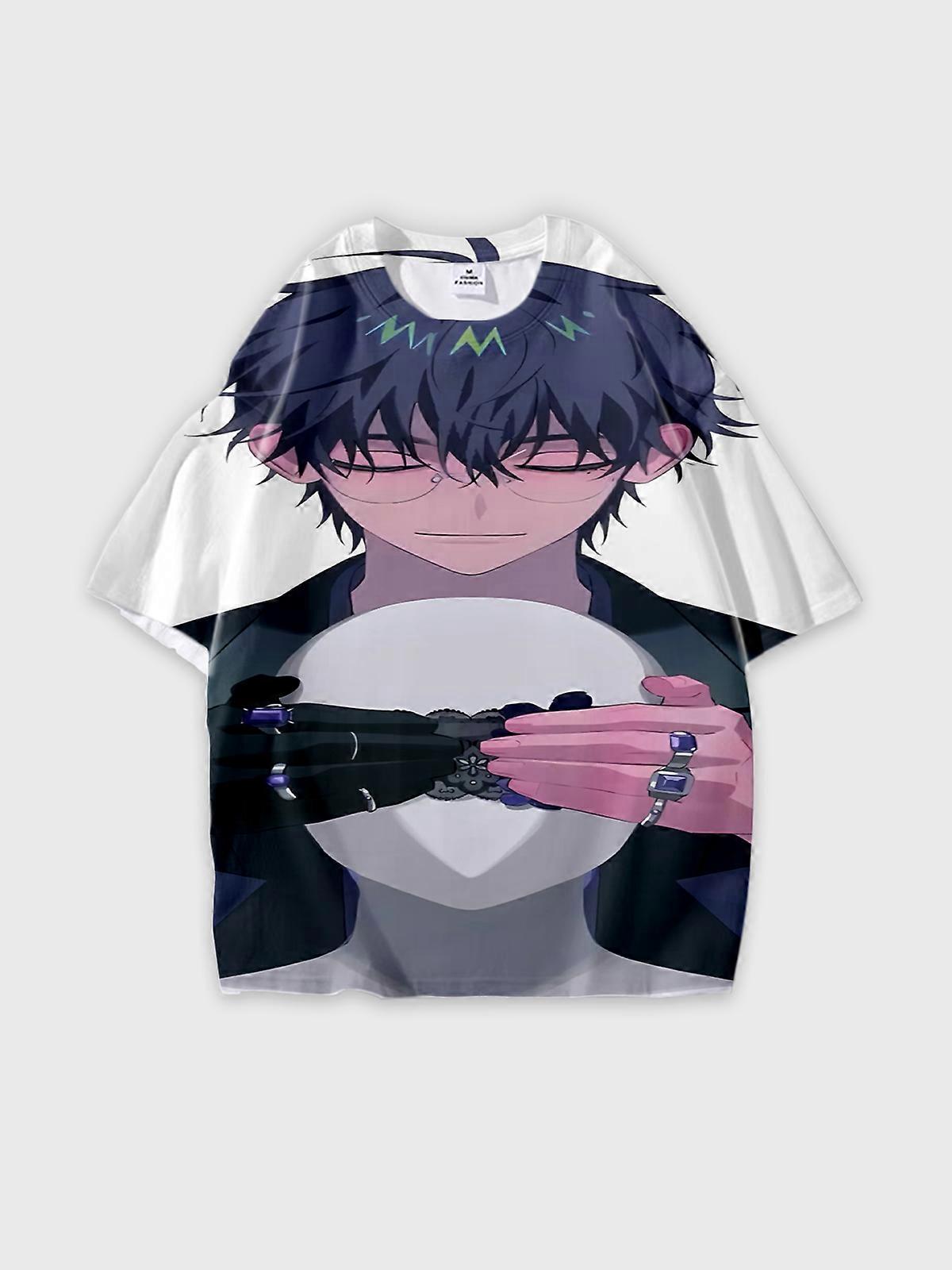 T-Shirt Short Sleeve Round Neck, Summer Casual Loose Graphic Tee, Unisex The Link Click W930