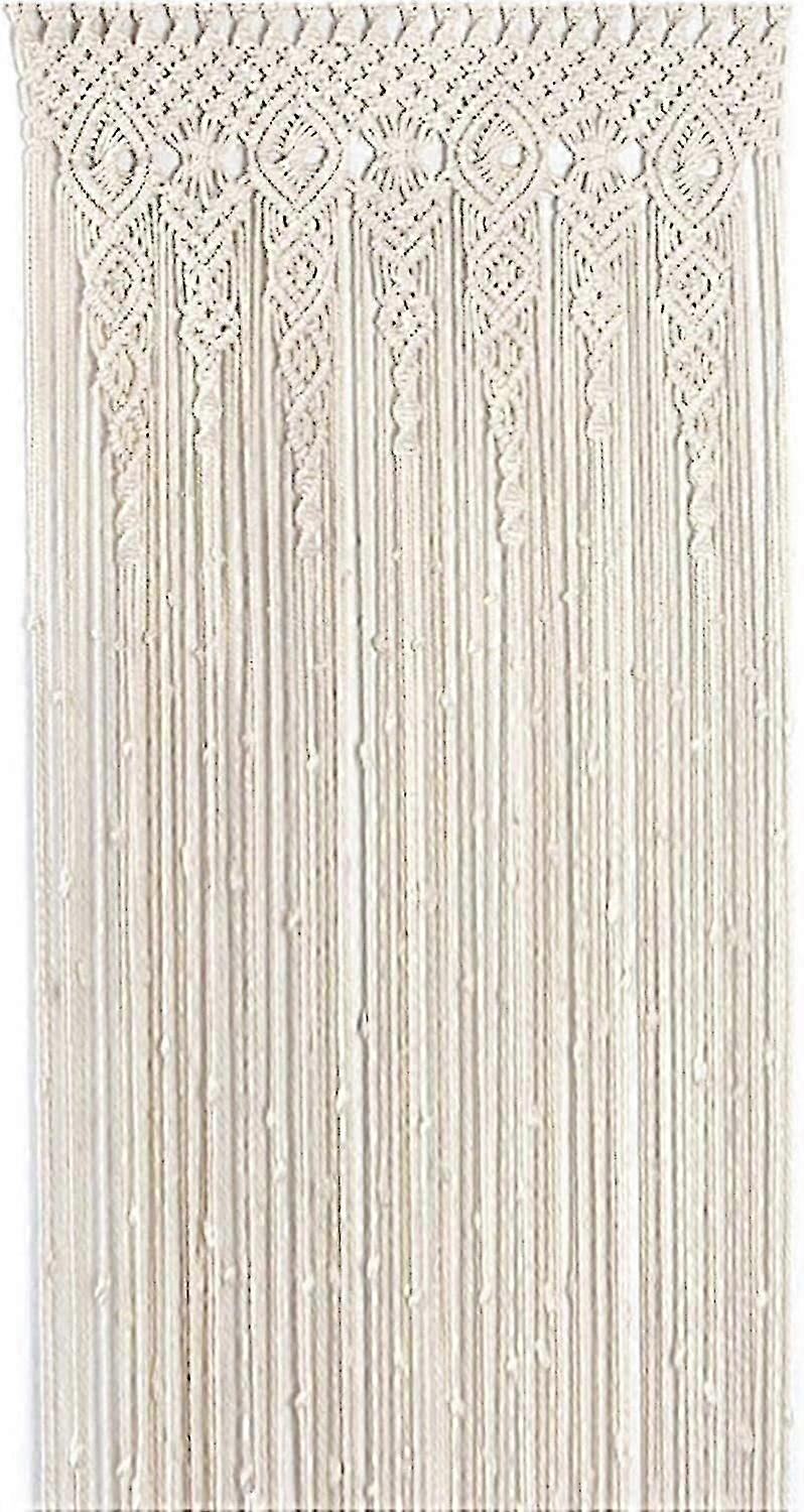 Bomull makrame billedvev for hjemmeinnredning, håndlaget veggteppe 90x180cm for bryllupsbakgrunn og gardiner