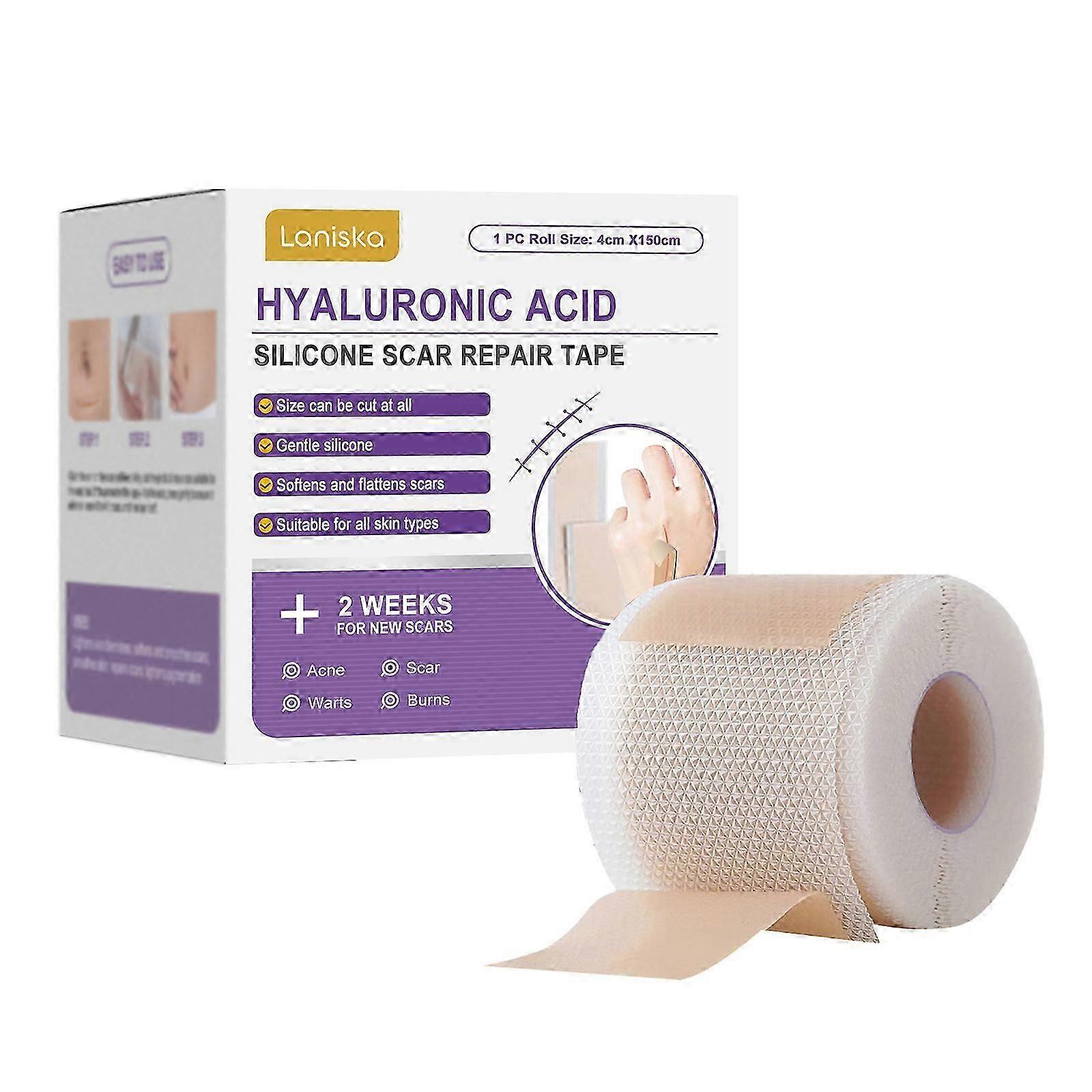 Hyaluronic Acid Nano Microneedle Repair Tape, Silicone Tape For Scars, Reusable Medical Grade Silicone Scar Tape for C-Section