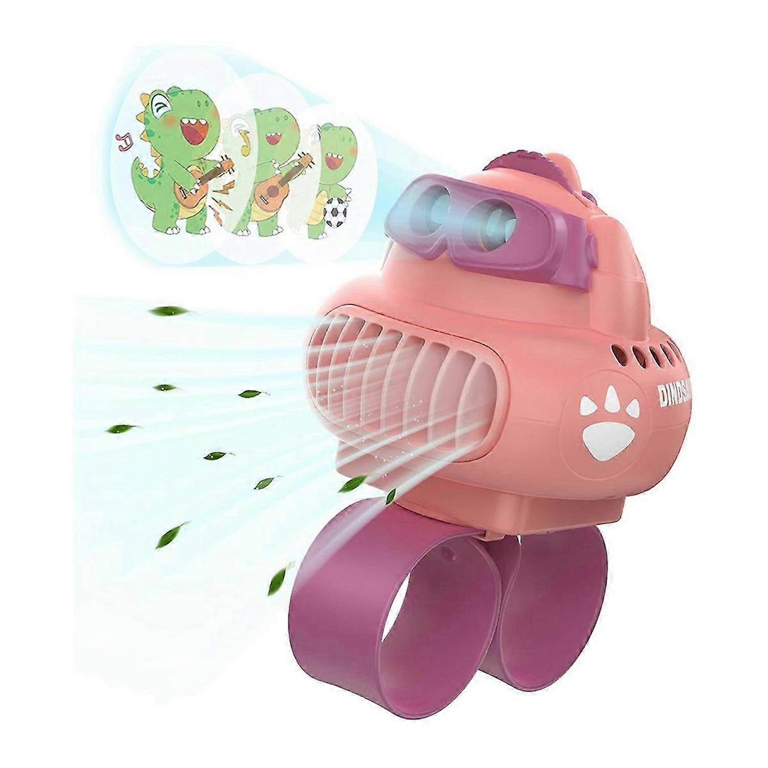 Portable Fan with Wrist Strap,Dynamic Projection Personal Fan,Pink