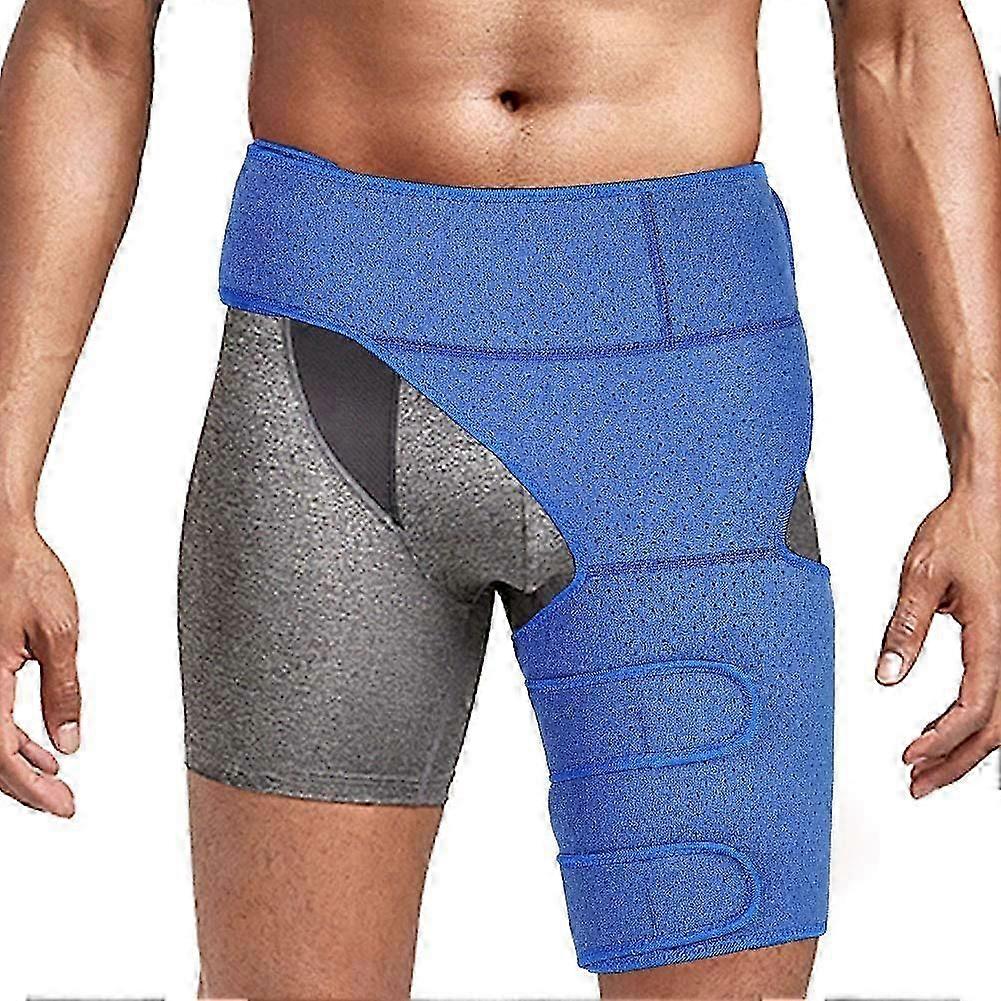 Hamstring Compression Support, Breathable Groin Support Bandage Thigh Support Brace for Pulled Muscles, Joint Pain, Hip, Thigh, Hamstring Injury and S