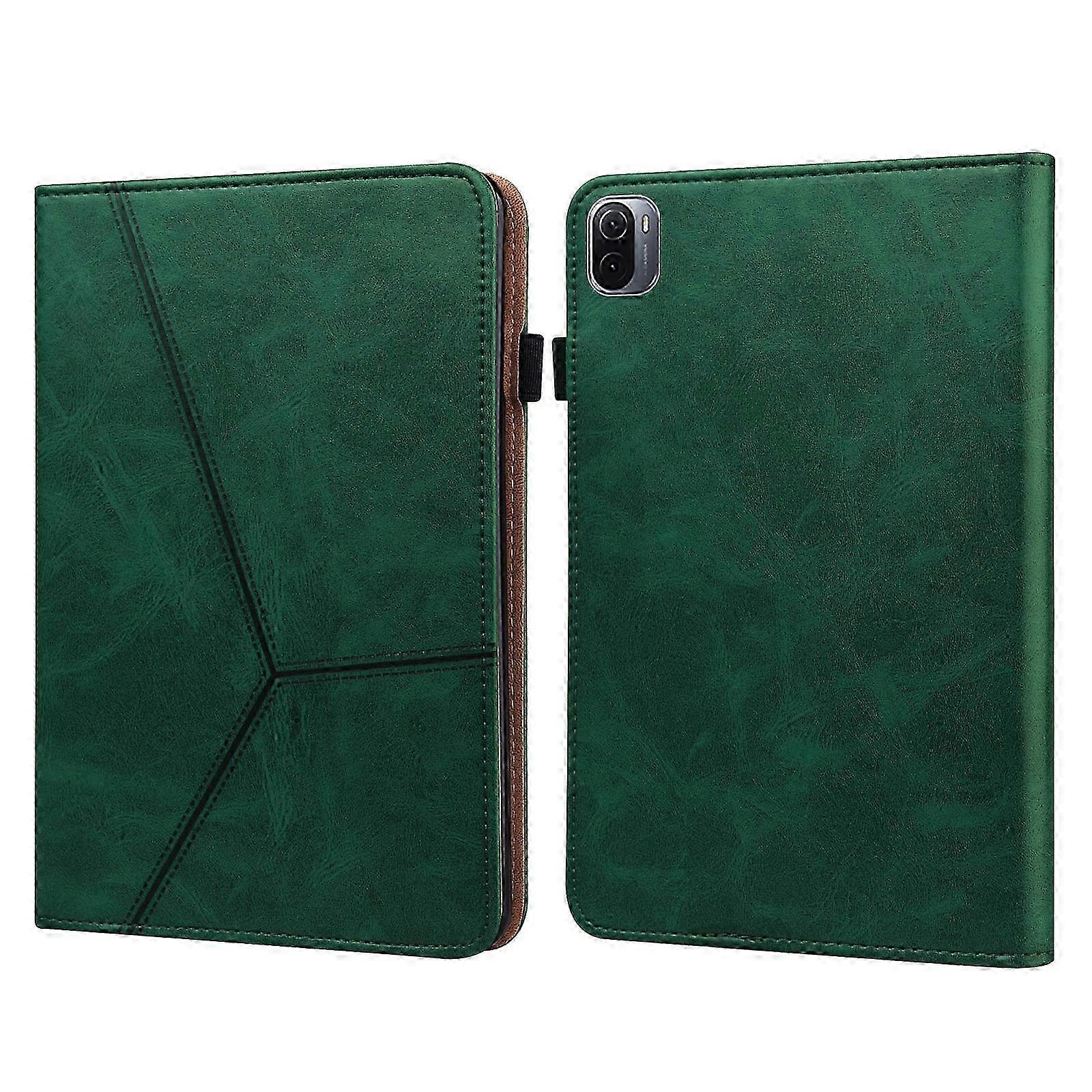 Capa de couro listrado com relevo de cor sólida para Xiaomi Pad 5 / Pad 5 Pro 2025