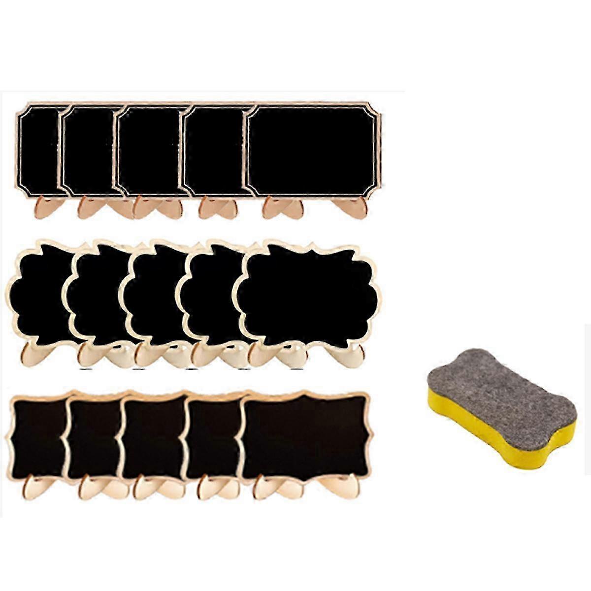 Multi-Purpose Mini Chalkboard Signs, Reusable and Easy to Maintain for Wedding, Party, Home Decor, Includes Easel Stand (15PCS) 2025