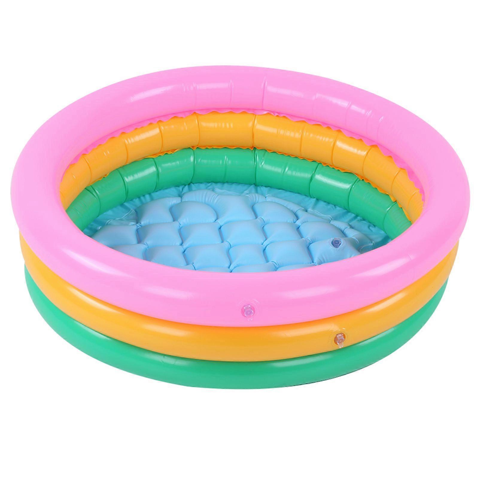 Children Soft Inflatable Swimming Pool Kids Boy Round Shape Bright Color Baby Basin PoolS