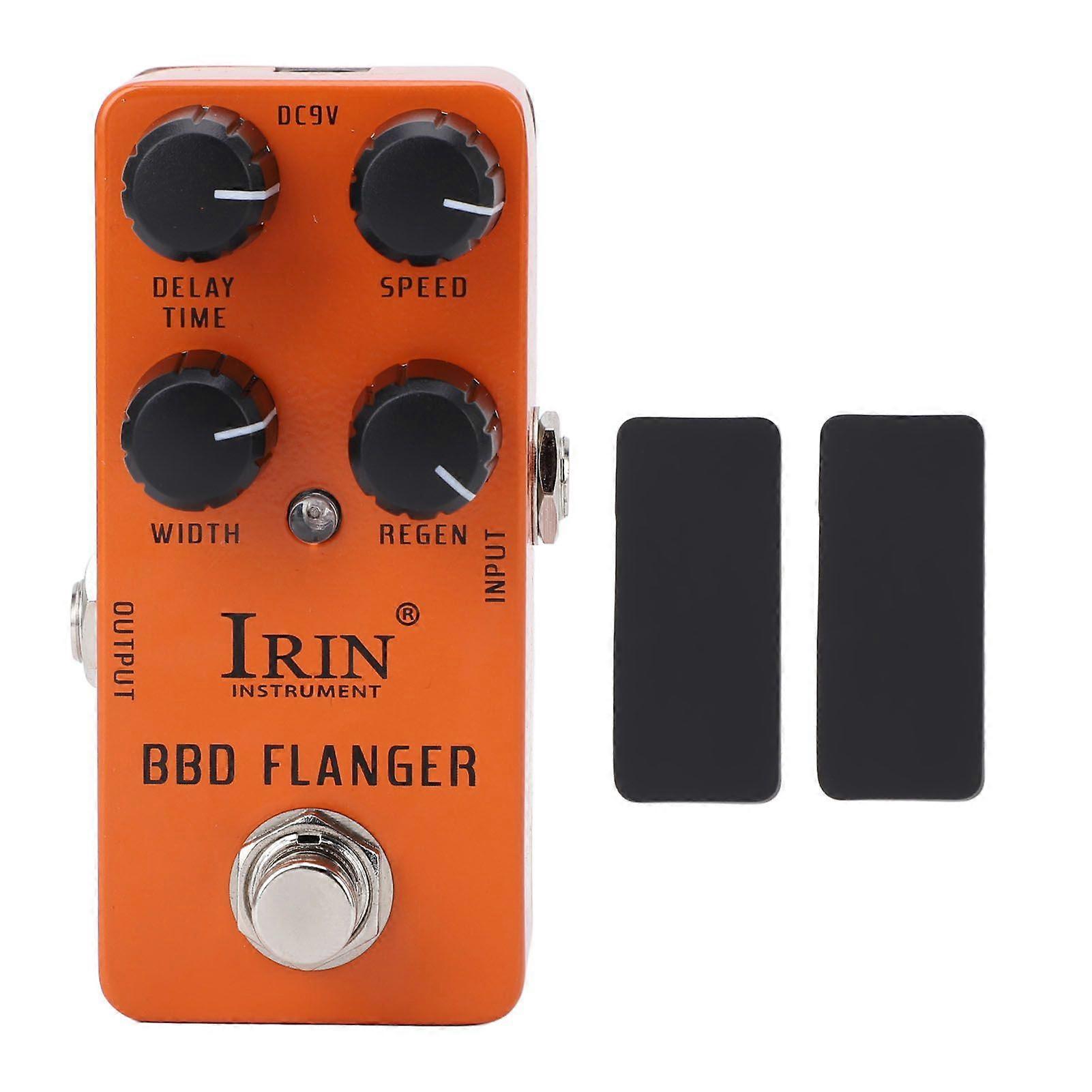 Analog Flanger Pedal Mini Portable for Electric Guitar Bass with True Bypass DC9V