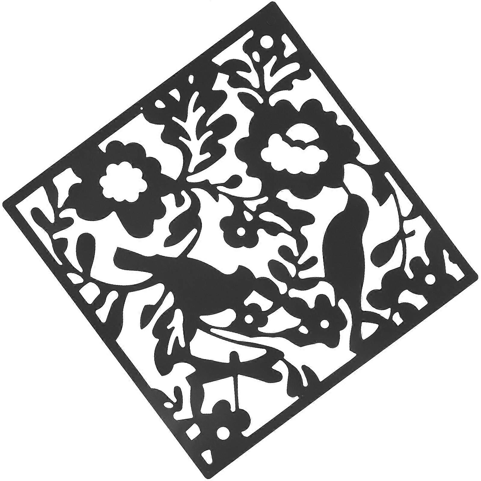 Black Hanging Room Divider Plastic Screen Panels for Room 2Pcs