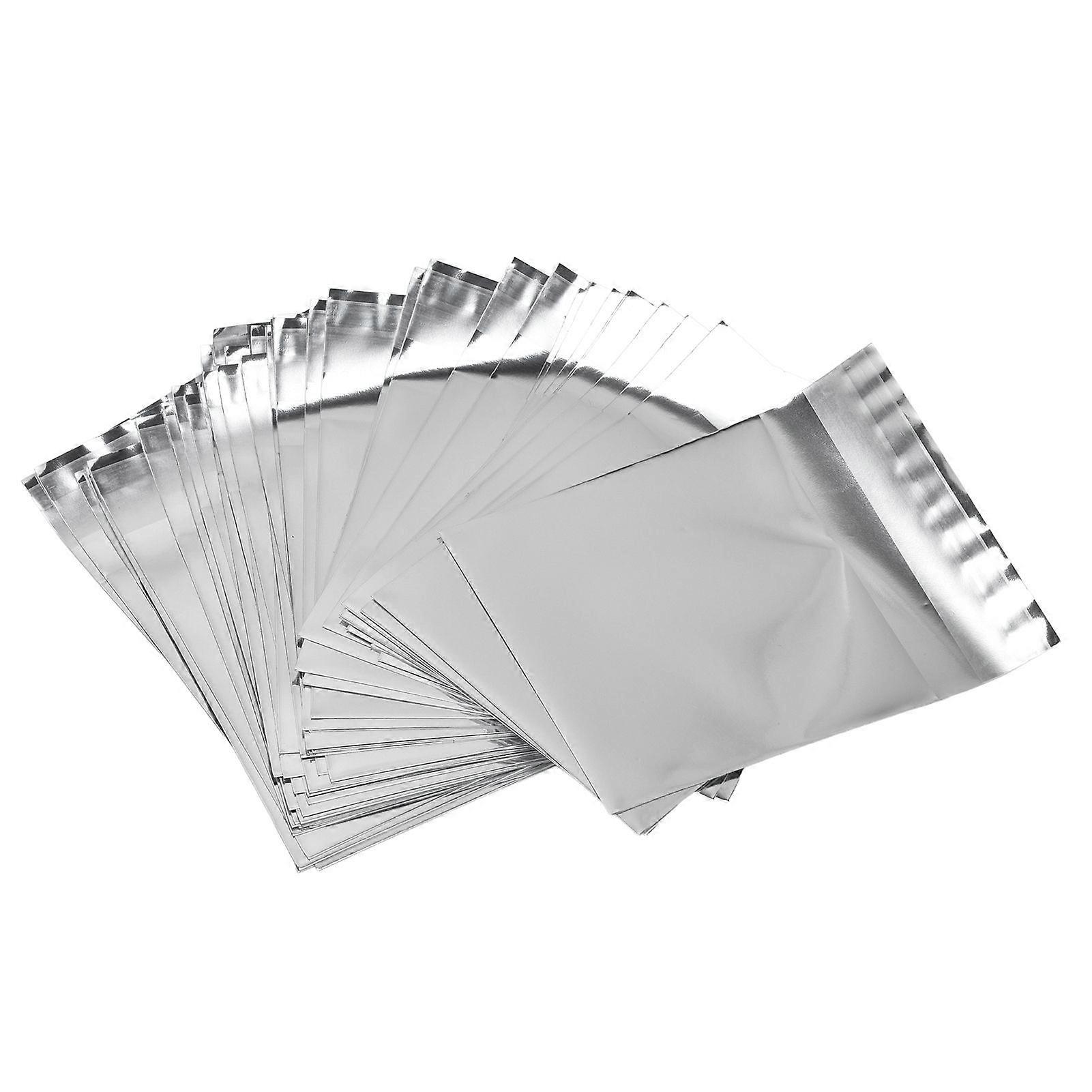 50Pcs Resealable Bags Waterproof Dustproof Effort Saving Reusable Durable Aluminum Foil Widely Used Smell Proof Bags8.5x8.5cm