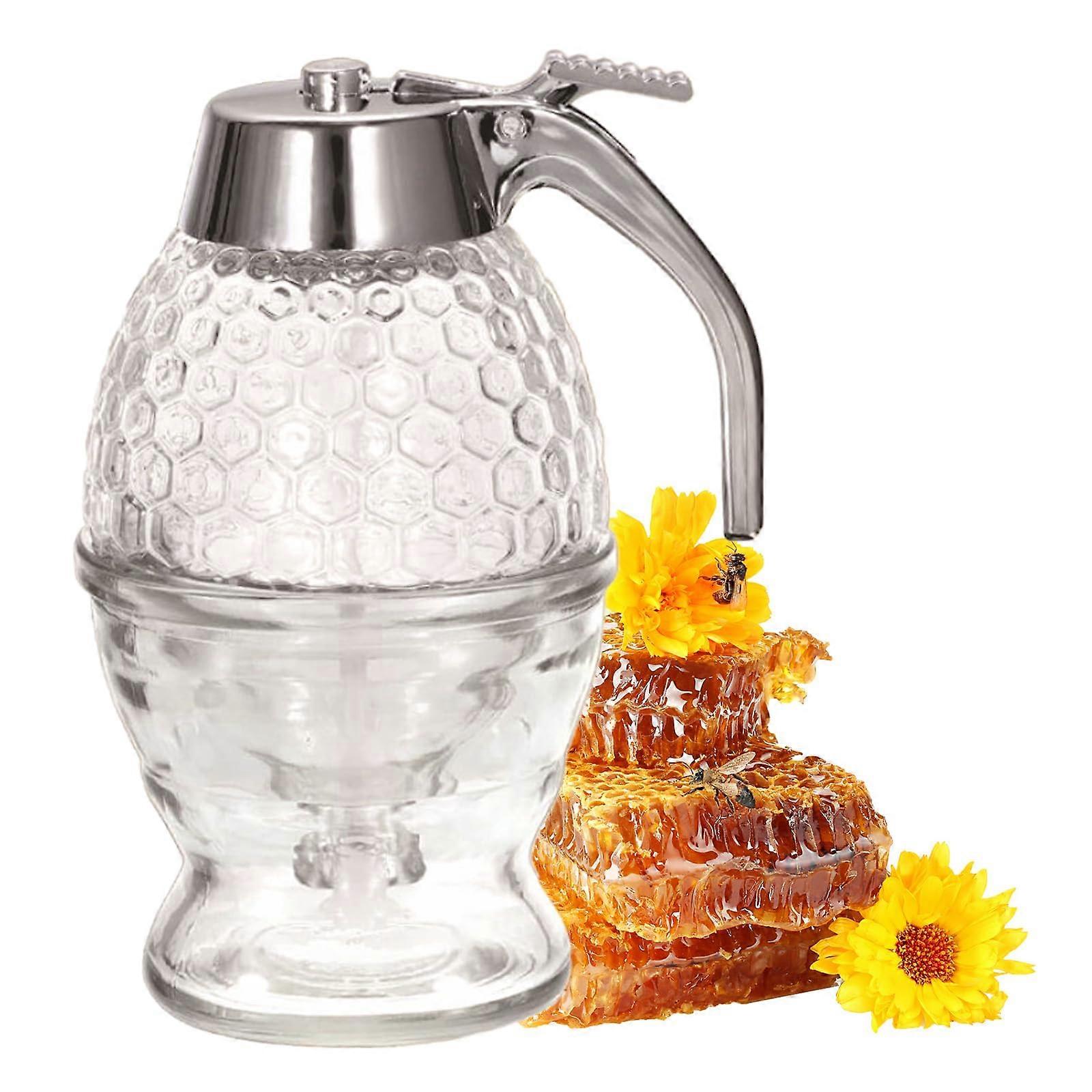 Easy Honey Dispenser No Drip 8 Oz Container With Stand Tabletop Use