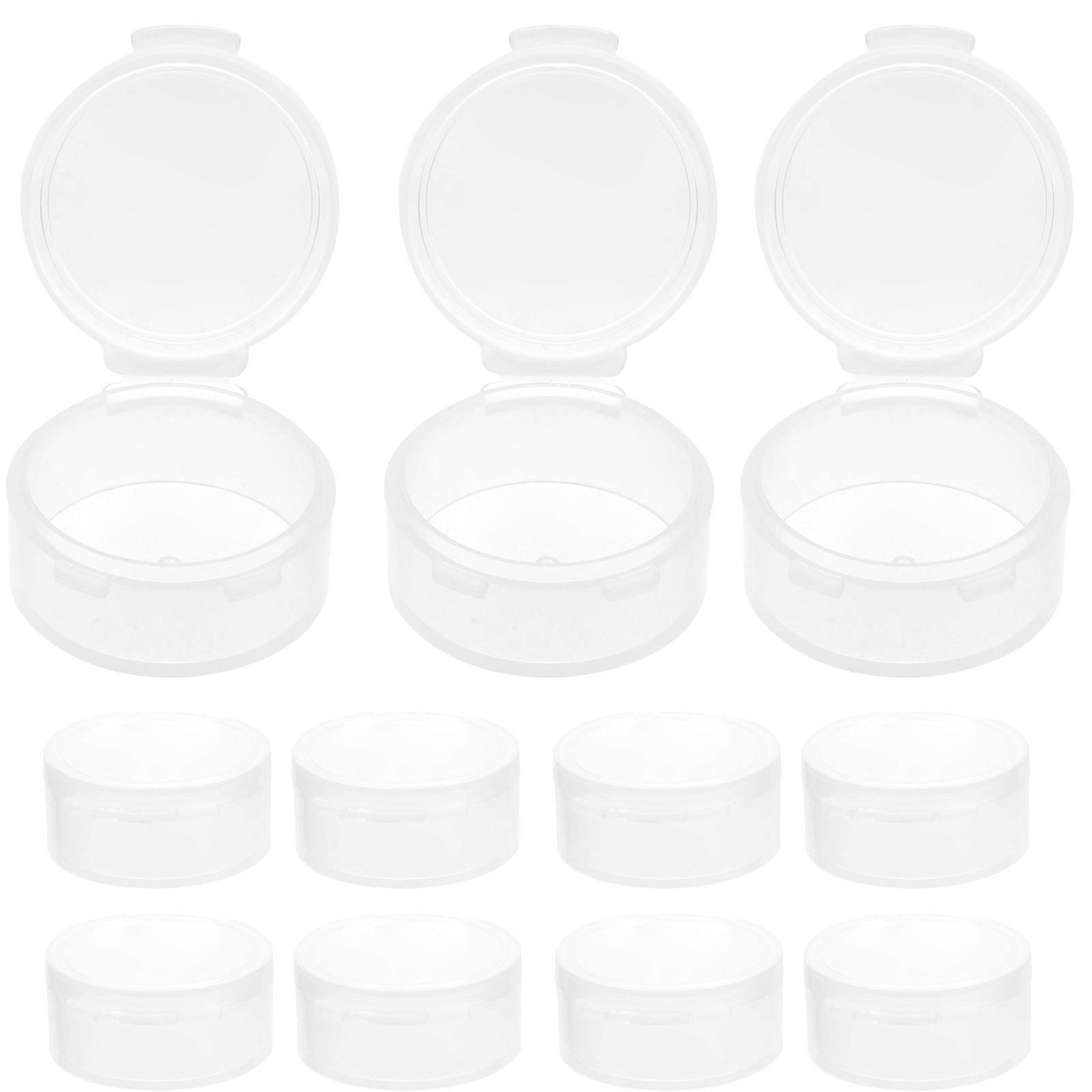 Plastic Transparent Round Earplug Storage Container for Storaging Use 40Pcs