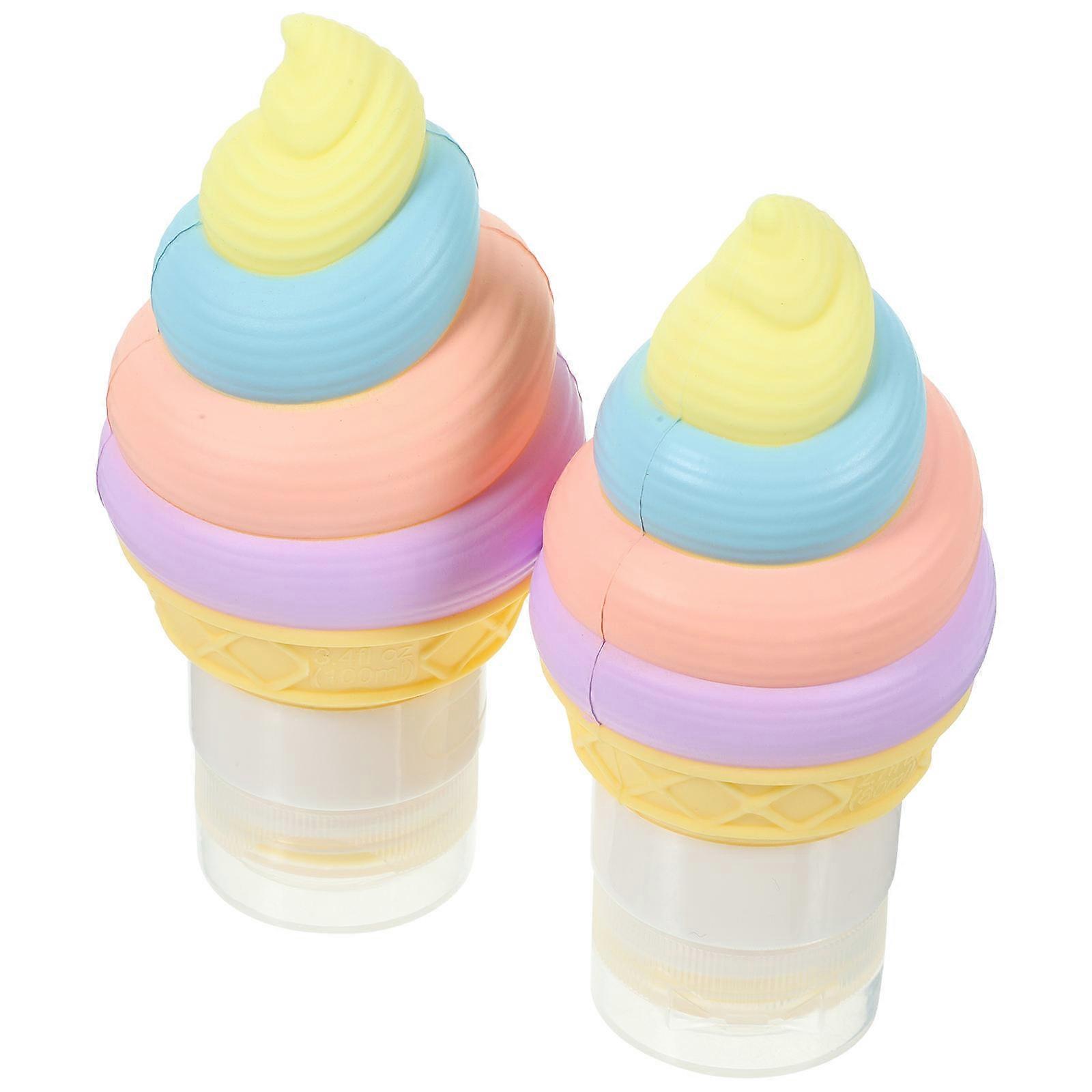 2Pcs Silicone Sauce Bottles for Salad Dressing Easy Squeeze Bottles Assorted Color