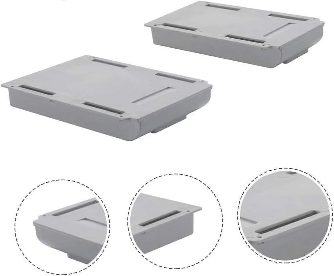 2pcs Under Desk Storage Self Adhesive Plastic Organizers 2Pack Desk Bottom PullOut For Pens And Small Items