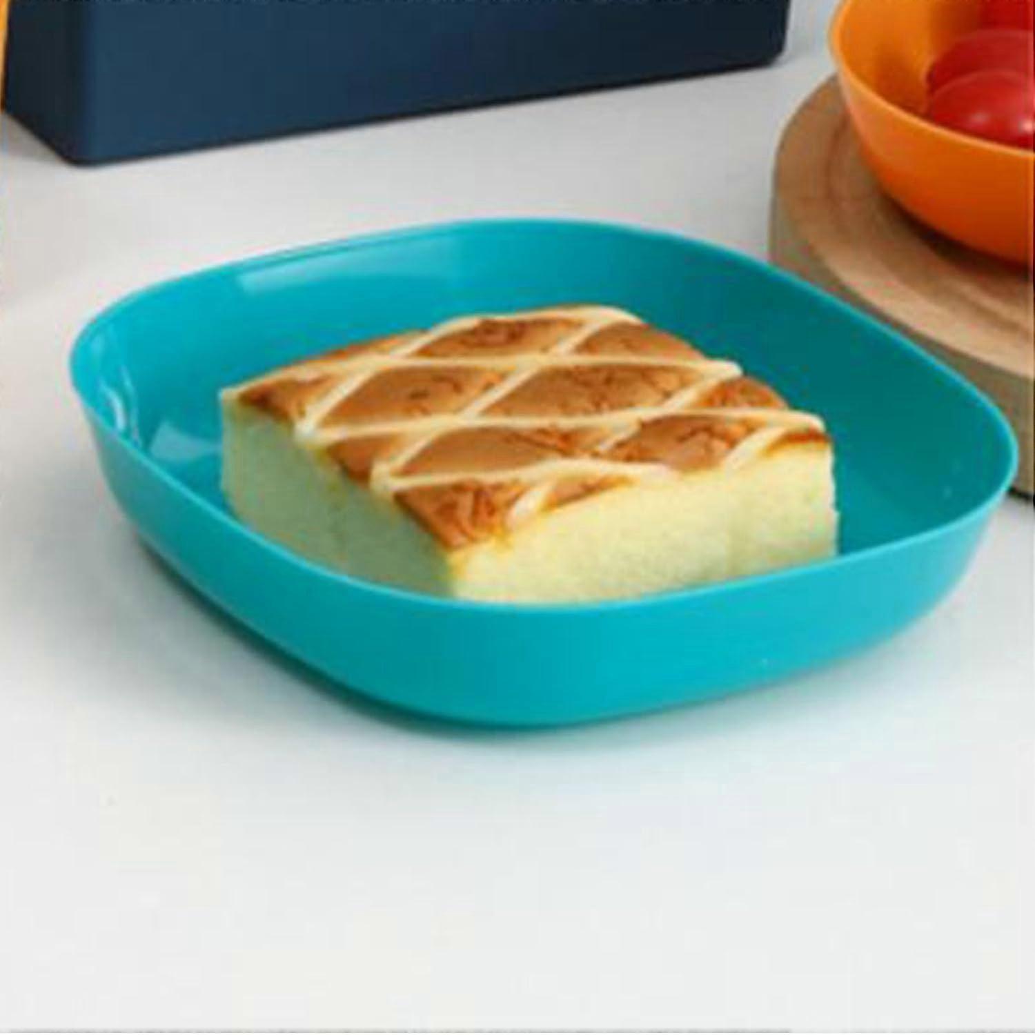 Bone Plate Multipurpose Plastic Dish For Snack Dessert Fruit Cake Dining Table Green