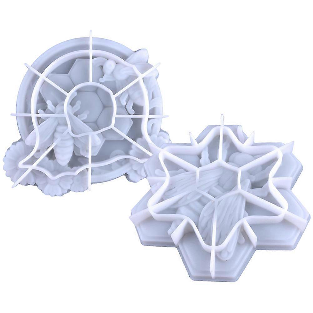 DIY Mold 2Pcs Silicone Bee Pendant Mold for Home Wall Ornament Crafts