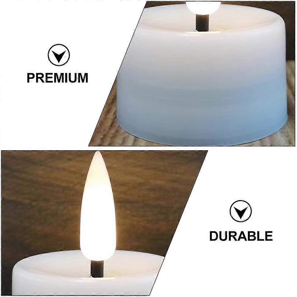 LED Candle Lamps Electric Simulation for Decor 12Pcs Warm White Plastic