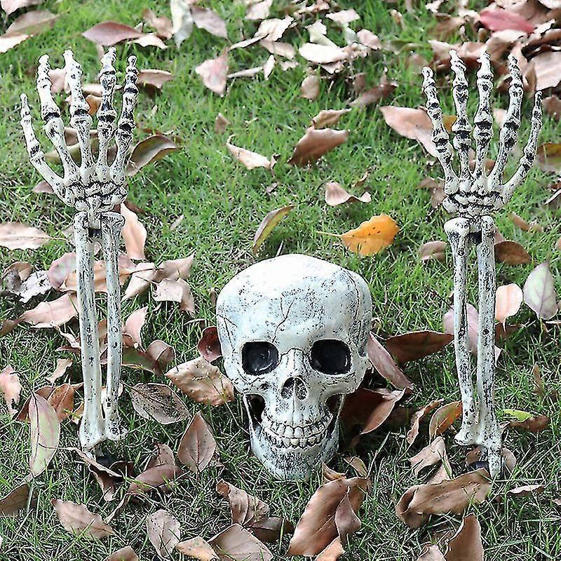 Halloween skeleton hand decoration, garden decoration, skeleton skull decoration