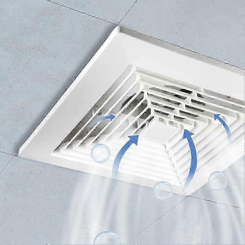 Advanced ceiling fan with noise reduction, powerful performance in a compact design (28 x 28 cm).