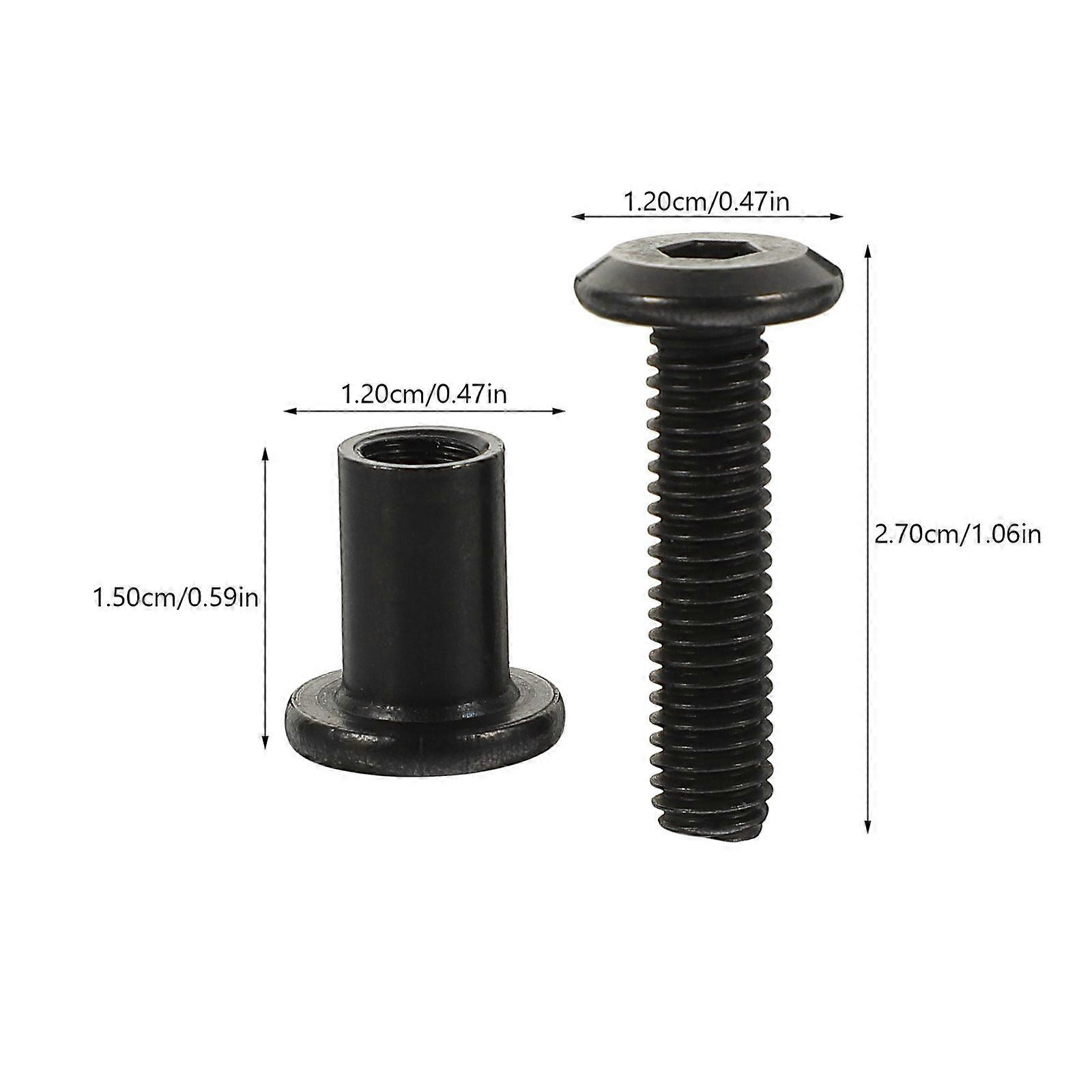 5 Sets Binding Screw M6x25 Bolt Cap Nut Countersunk Belt Barrel Nut Connector