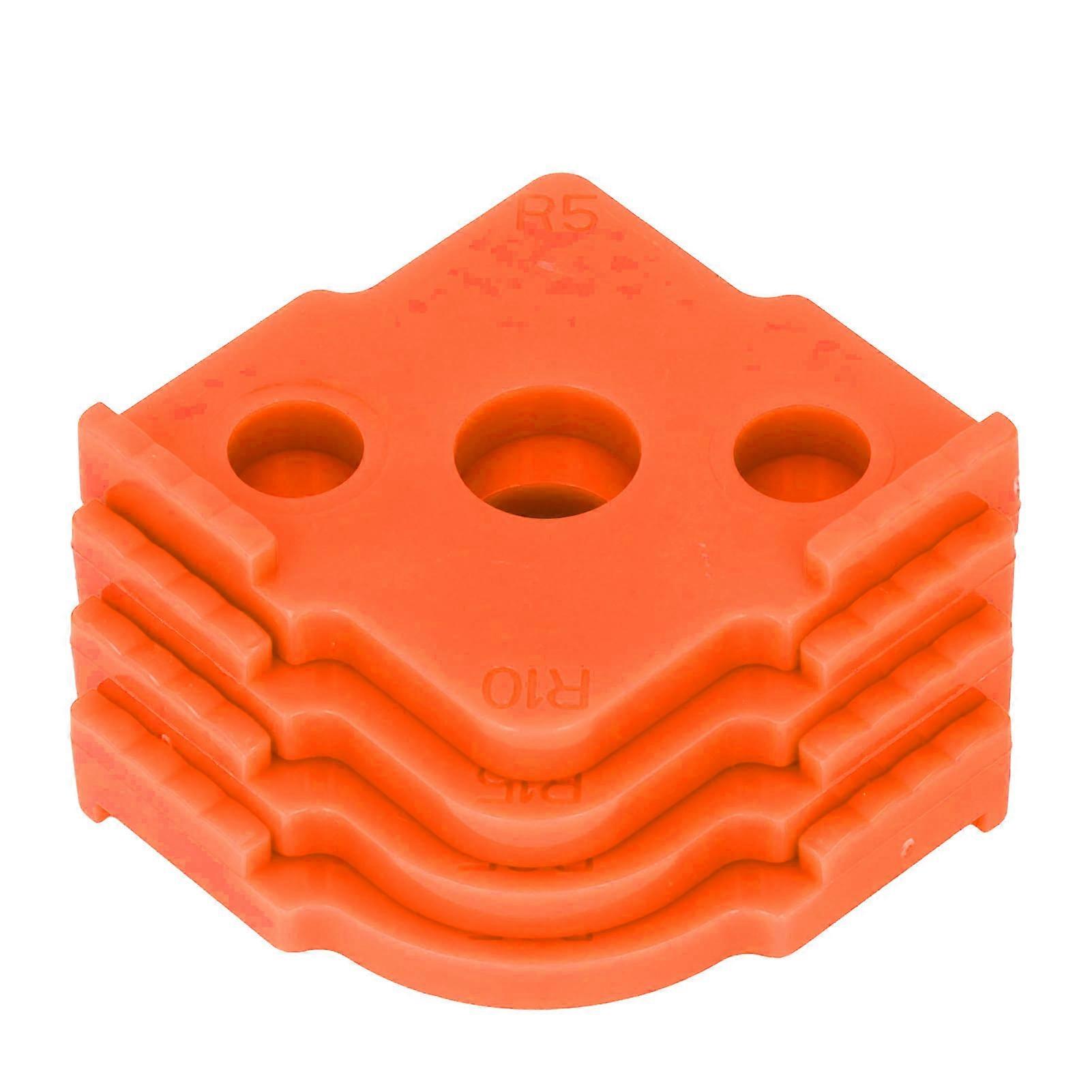 4 Pcs Orange ABS Radius Jig Router Template for Woodworking Corners