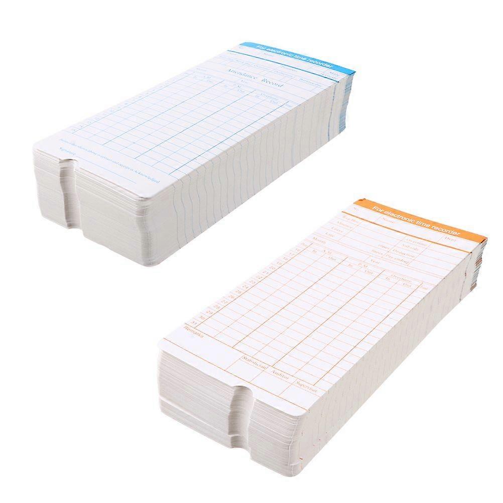 200 Sheets Attendance Paper Cards Time Clock Cards Attendance Payroll Recorders