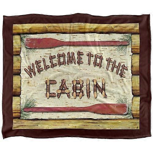 JQ Licensing Welcome To The Cabin Silky Sign Supersoft Blanket