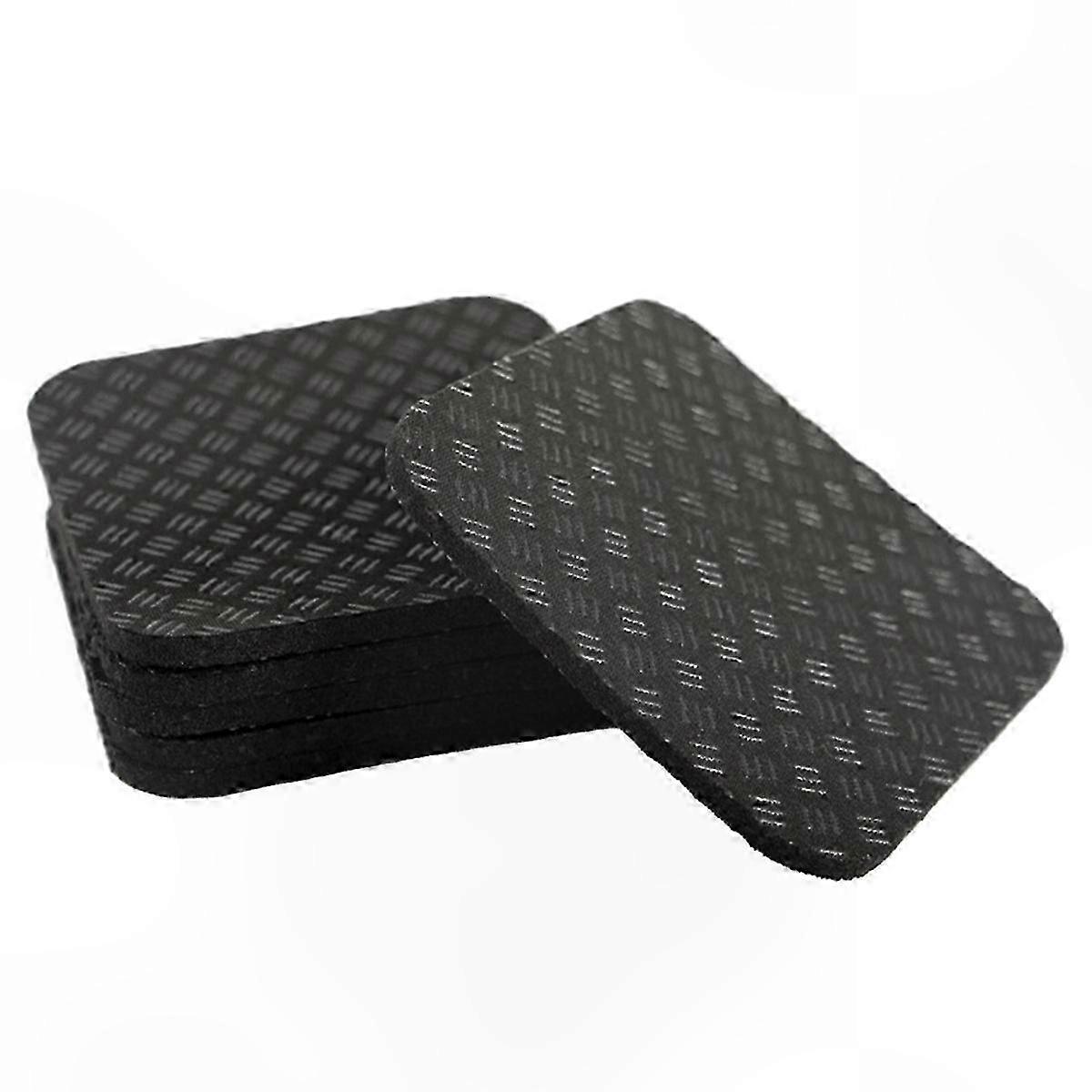 6-Pack Non-Slip Floor Mats for Exercise Equipment, 4x4x0.2 Inches, Treadmill Protection Pads