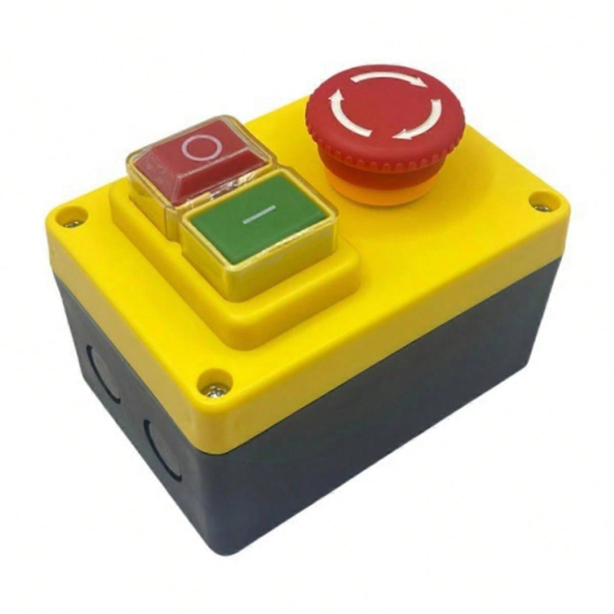 KJD17D 250V 16A Electromagnetic Push Button Switch Emergency Stop Switches for Electric Tools & Mac