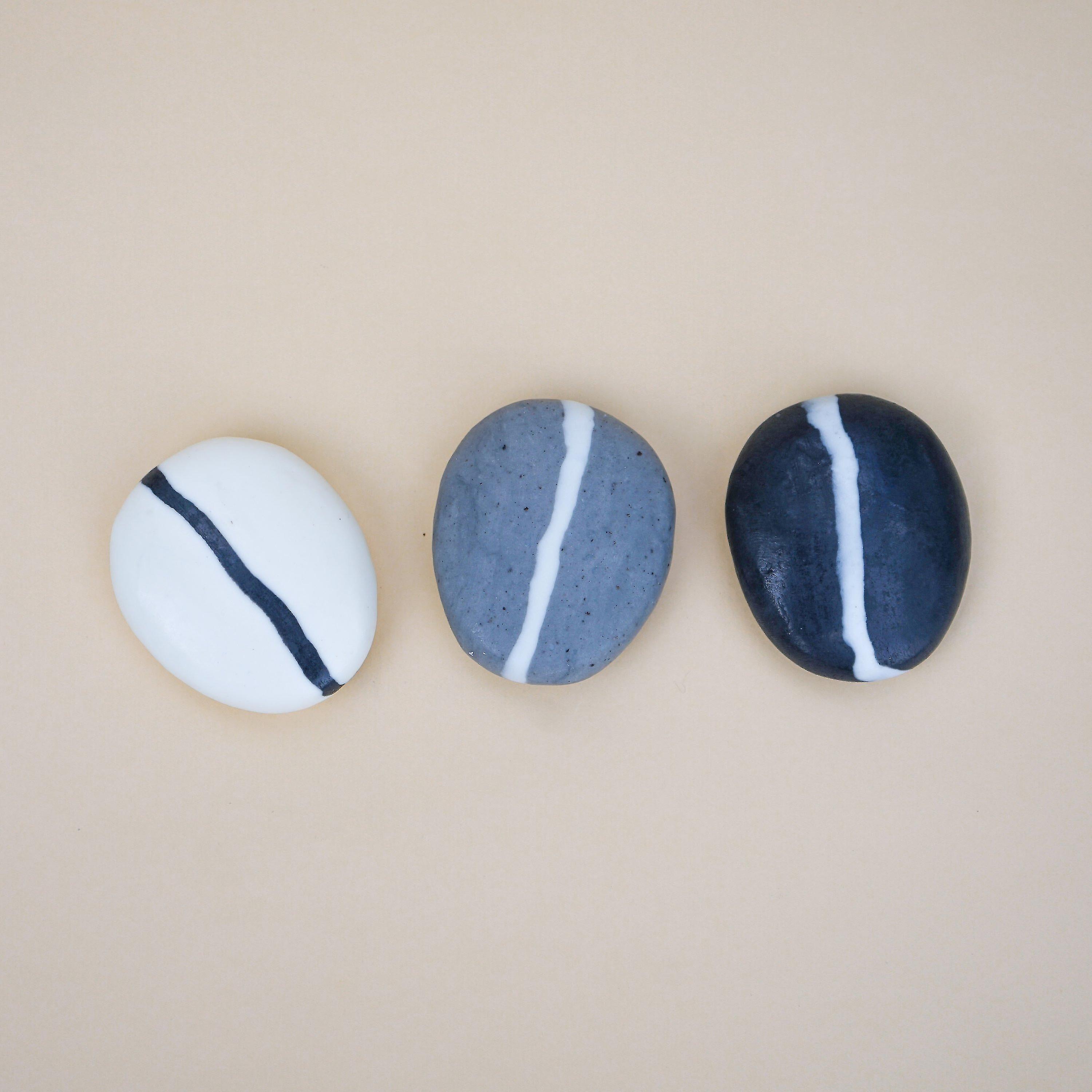 Bar Soap Handmade Stripe Pebble Soap