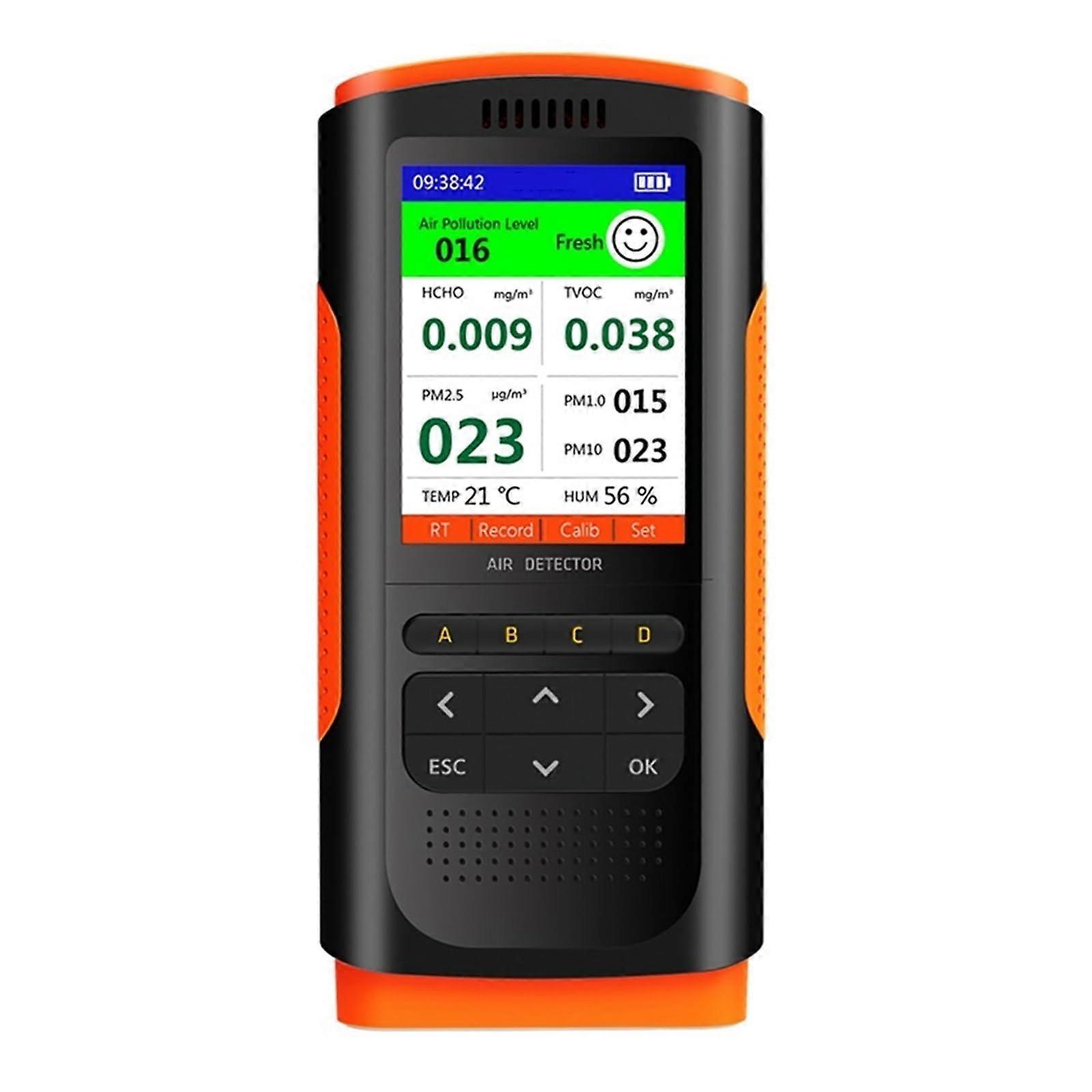 Indoor Air Quality Monitor, CO2 Meter And Formaldehyde Detector, PM2.5 Portable Air Quality Monitor With Live Display