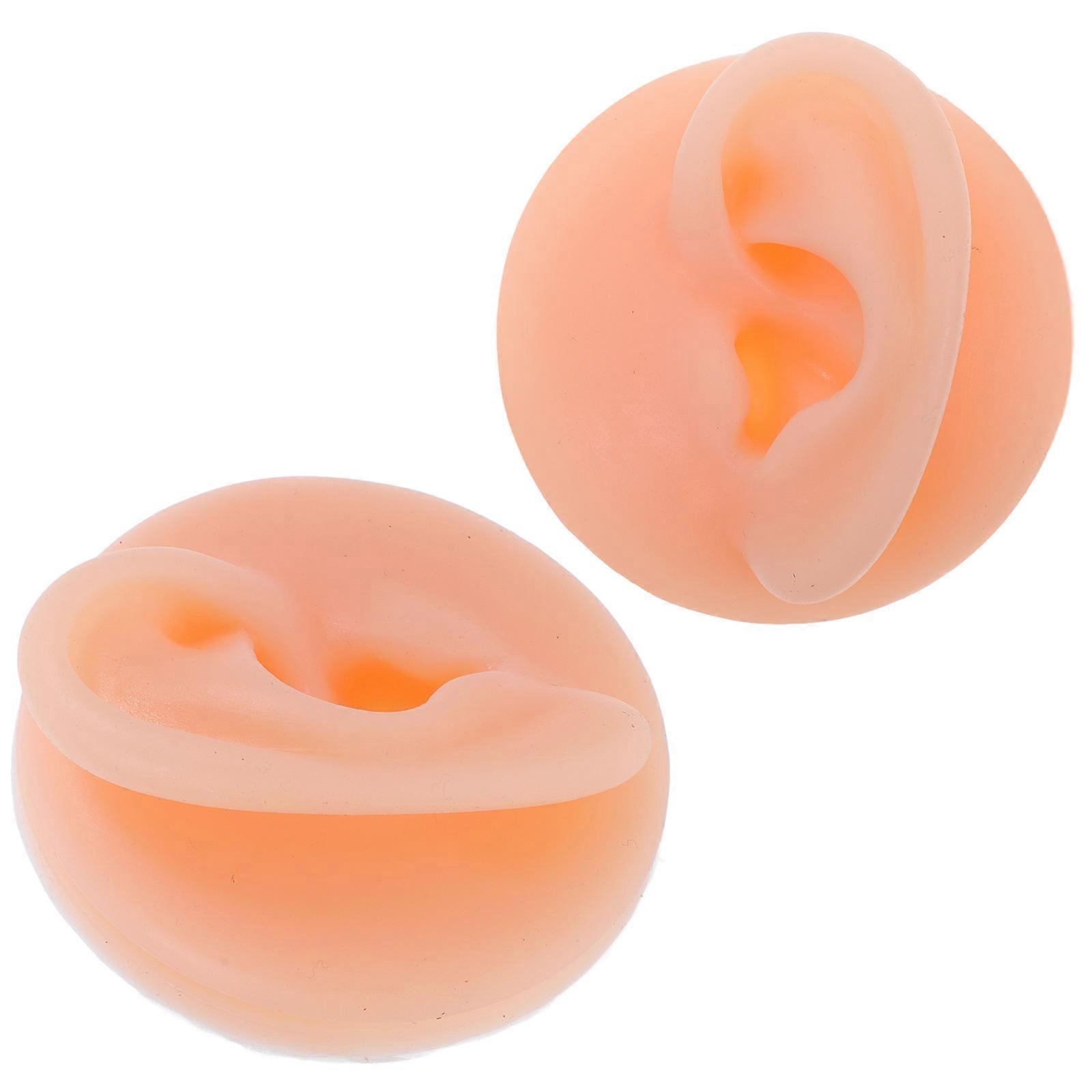 Ear Stud Display Rack Silicone Ear Model for Jewelry Display 1Pair