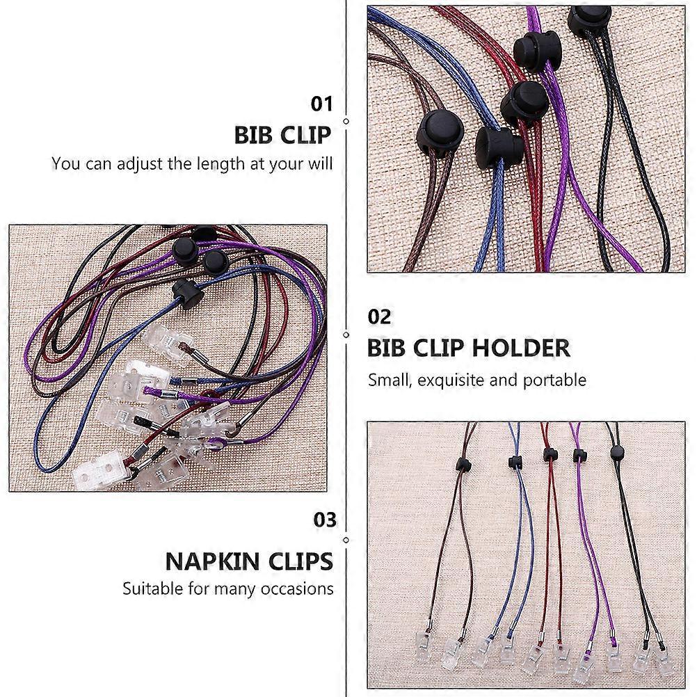 Bib Clips Napkin Clip Prevents Food from Falling Dining Dark Red 1 Set