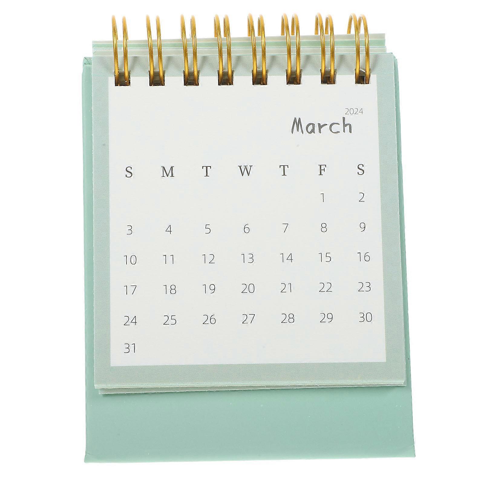 4Pcs Rectangular Table Calendar 2024 Artistic Calendar For Home School Use Light Material