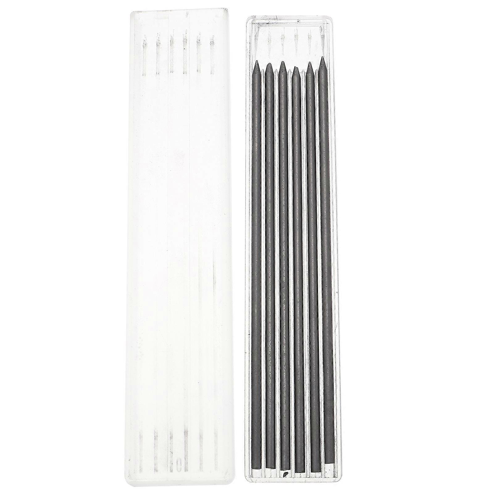 Carpenter Woodworking Pencil Refill Black Graphite Pen for Marking 6Pcs