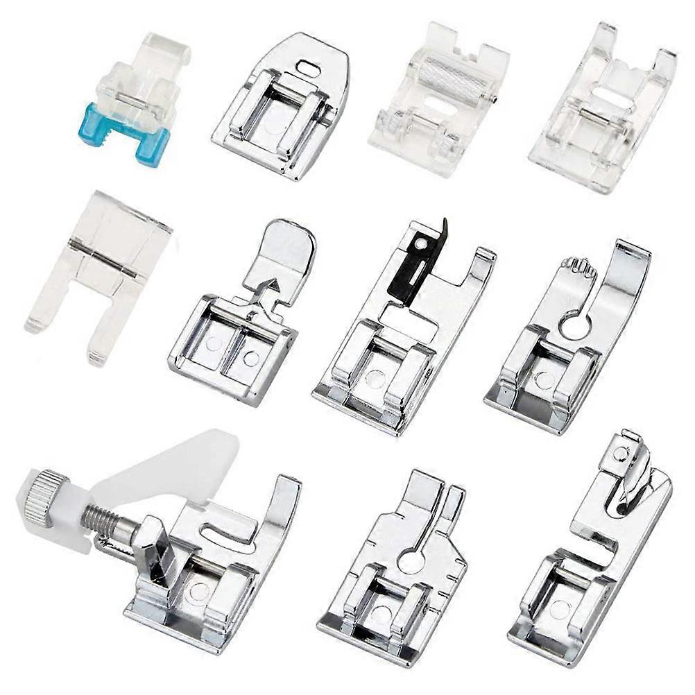 Multifunctional Sewing Machine Foot for Home Sewing 2Sets 11 Pieces Silver