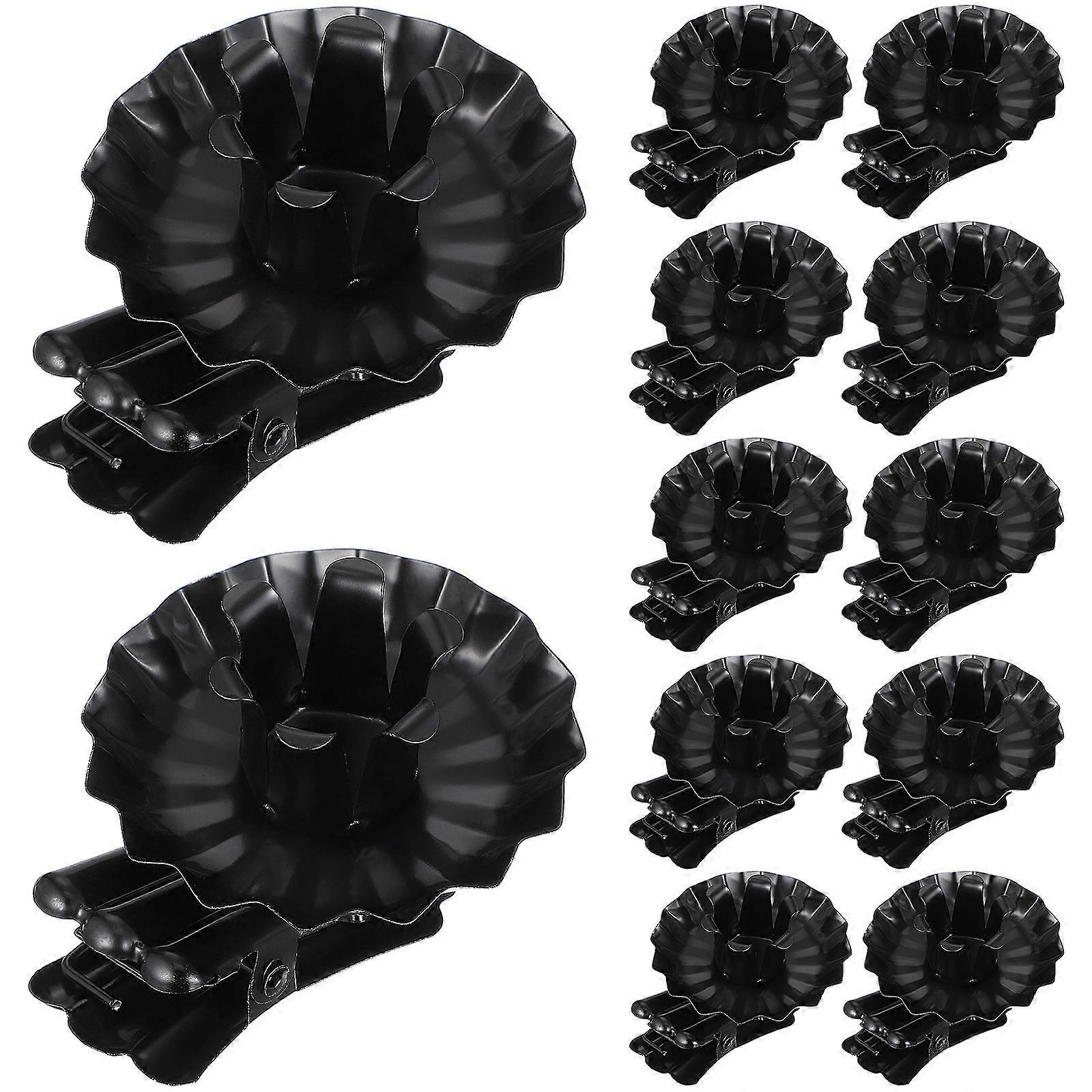 Candlestick Holder Clips 60 Pcs Reusable Black For Festive Occasions And Elegant Table Arrangements