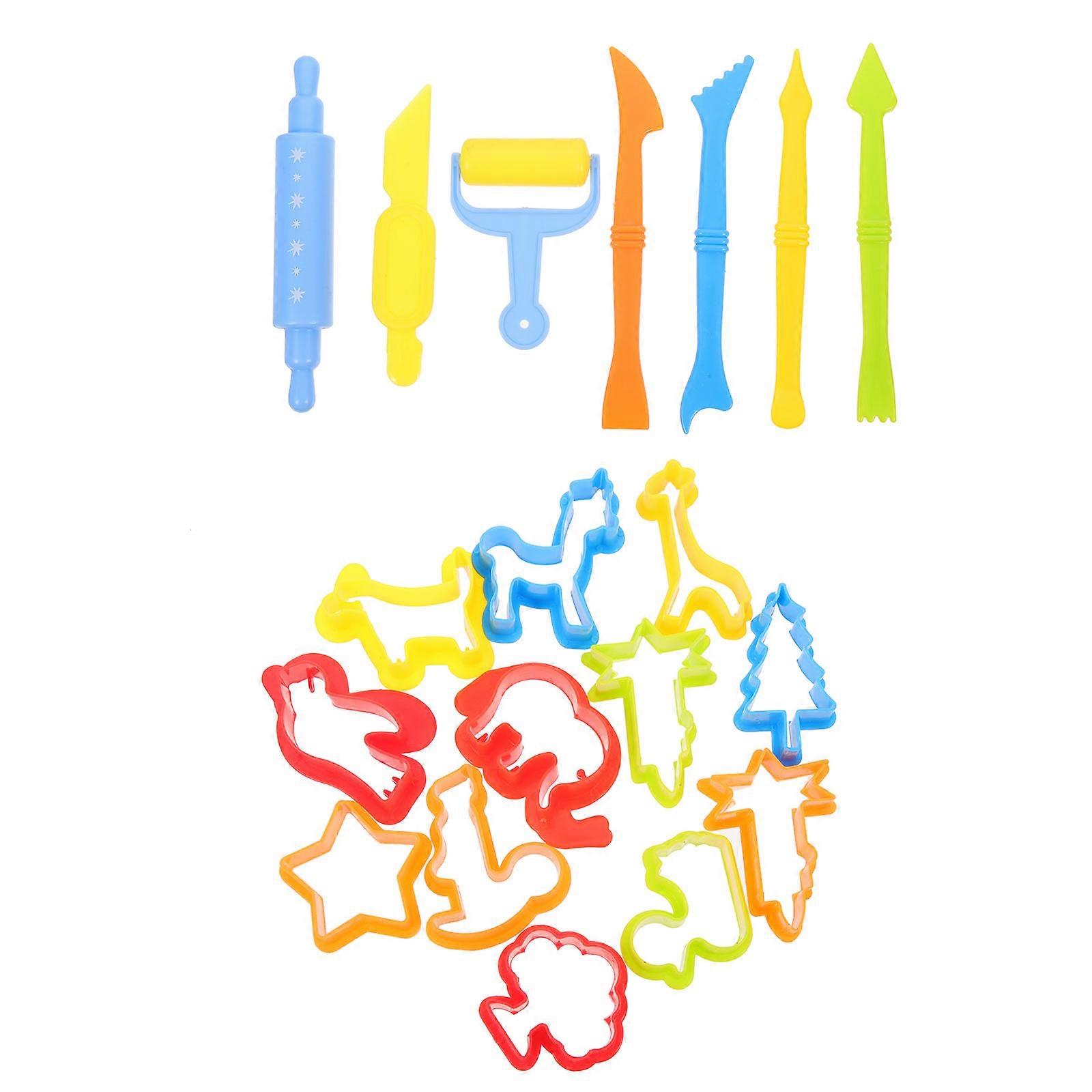 Children's Clay Tool Set 78 Pcs DIY Projects Perfect Size for Hands Pressing Colored Toys for Learning