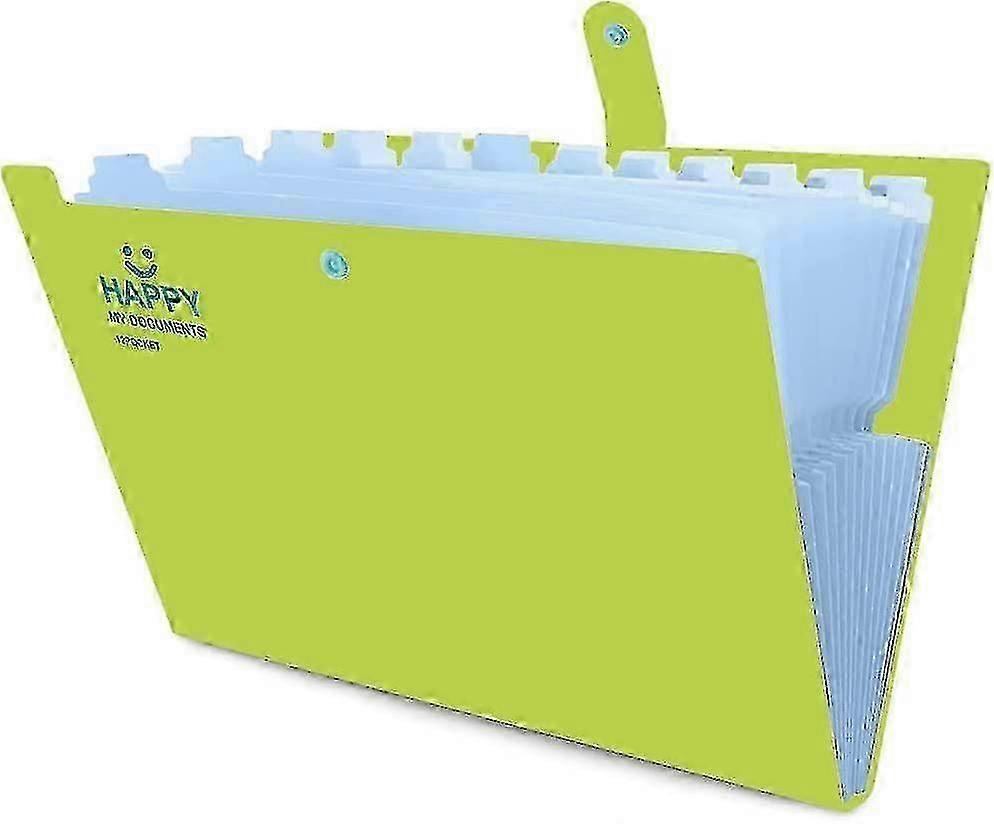 Portable A4 Expansion Folder with Buckle Closure and 12 Compartments for UK Office Organisation