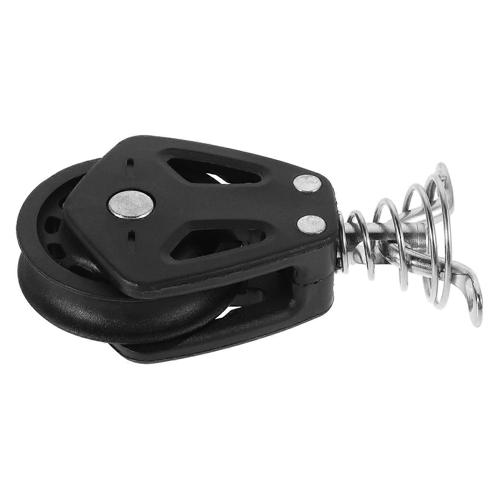 Black Swivel Pulley 2Pcs For Marine Use Sailboat Parts Boat Accessory 9.8X5.2X2CM Friction Reduction