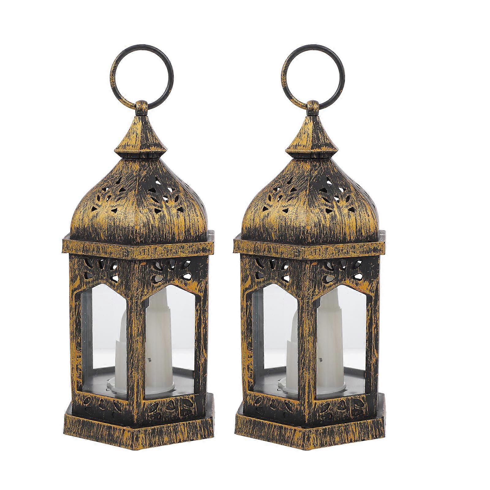 Coffee Retro Oil Lamp Decorative Hanging Lamps 4Pcs for Atmosphere