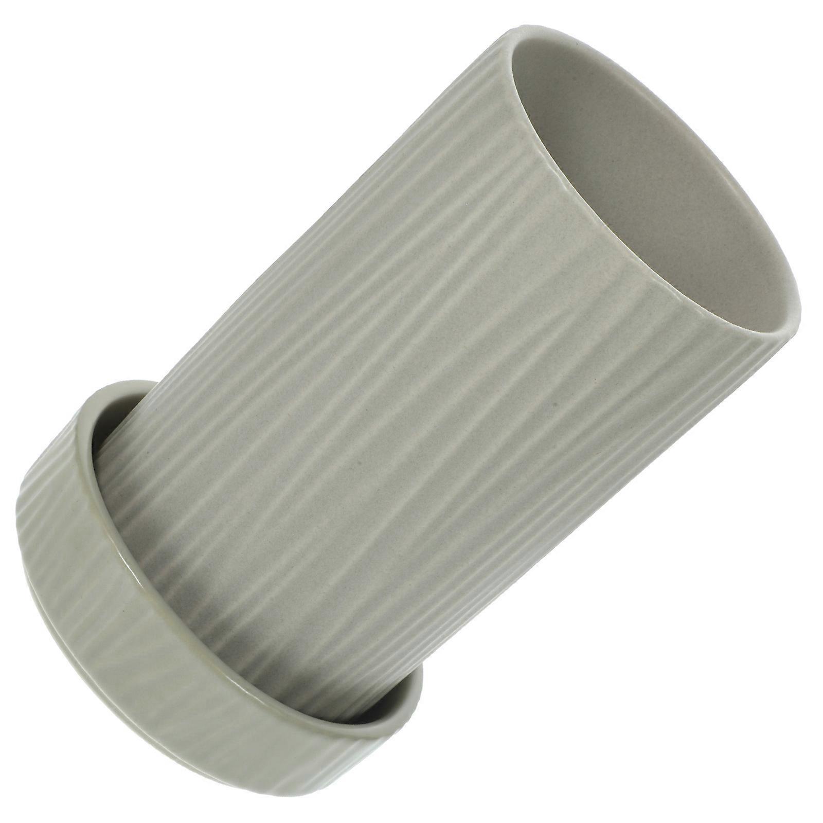 3Pcs Kitchen Cutlery Storage Bucket Featuring Nordic Style For Household Users To Store Chopsticks And Utensils In Grey