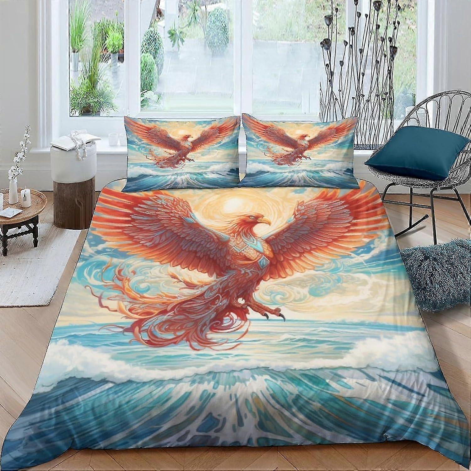 3D Printed Quilt Duvet Cover Set with Zipper Closure Soft Microfiber Bedding for Double Size