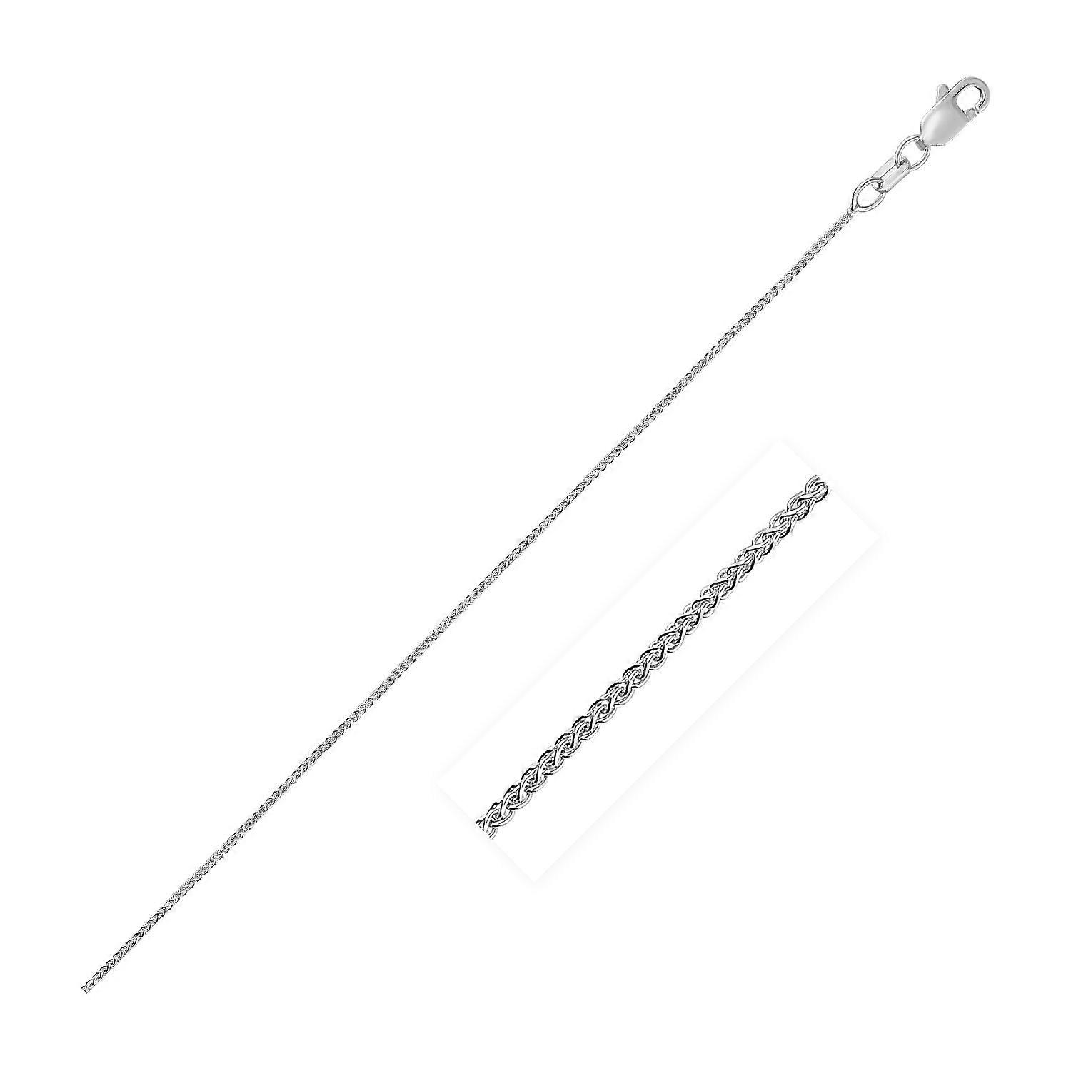 10 k Weißgold Weizenkette 0.6mm