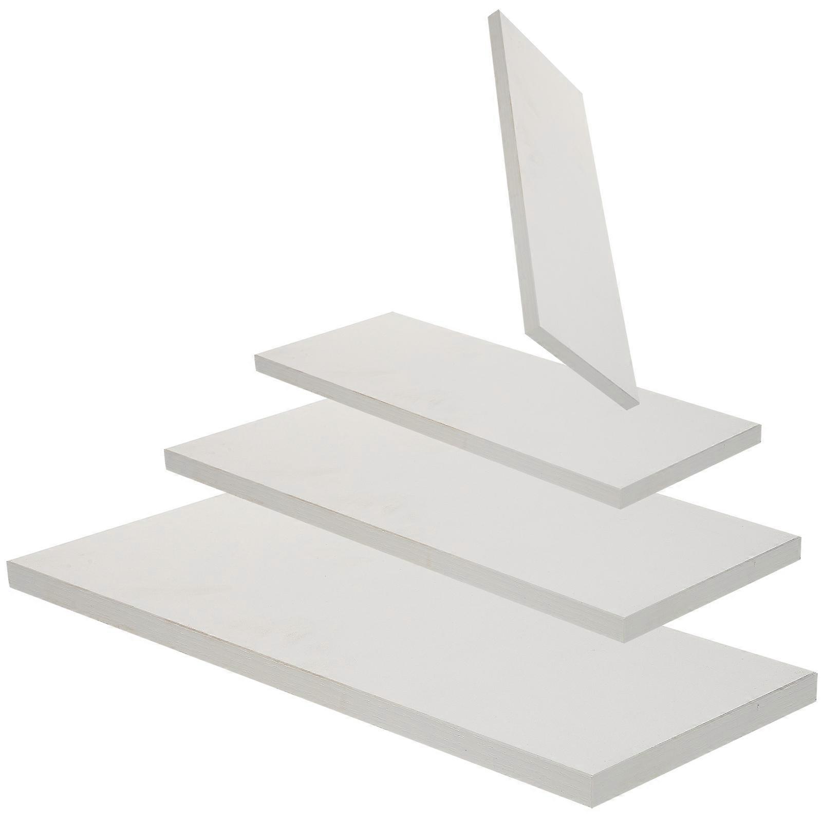 Wall Floating Shelf Rack Wooden Shelf for Storage Use 1Set White Color