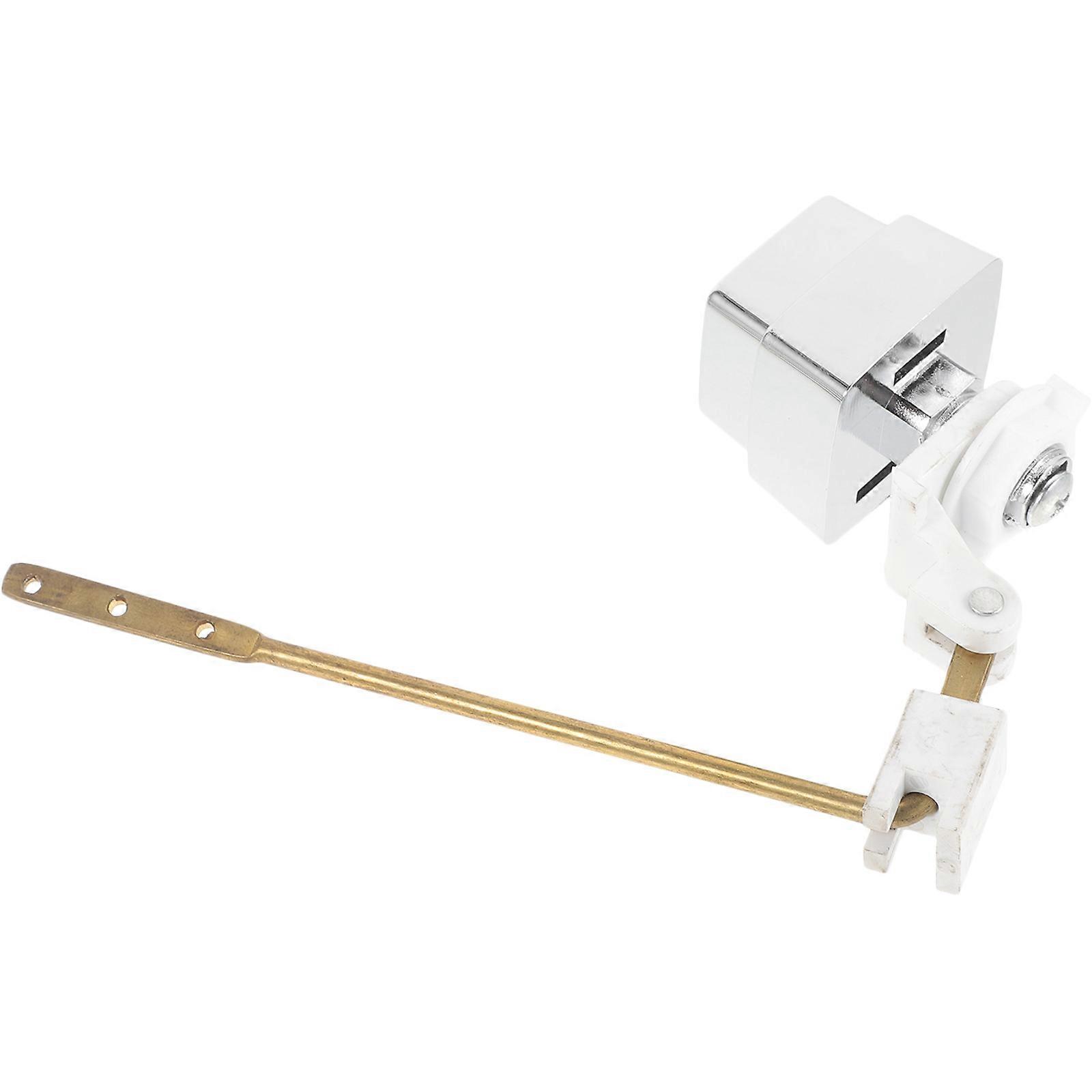 Flush Replacement Handle 3Pcs Side-Pressing Design Toilet Tank Lever General Public Bathroom
