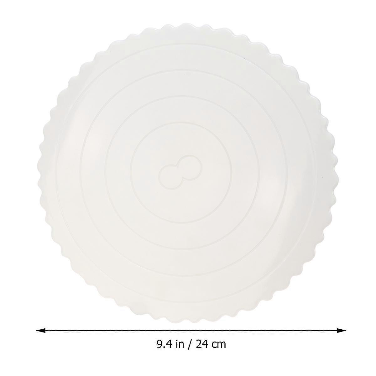 Reusable Round Cake Display Trays 4Pcs Non-Stick Mat Sheets For Weddings Birthdays And Parties 8Inch White