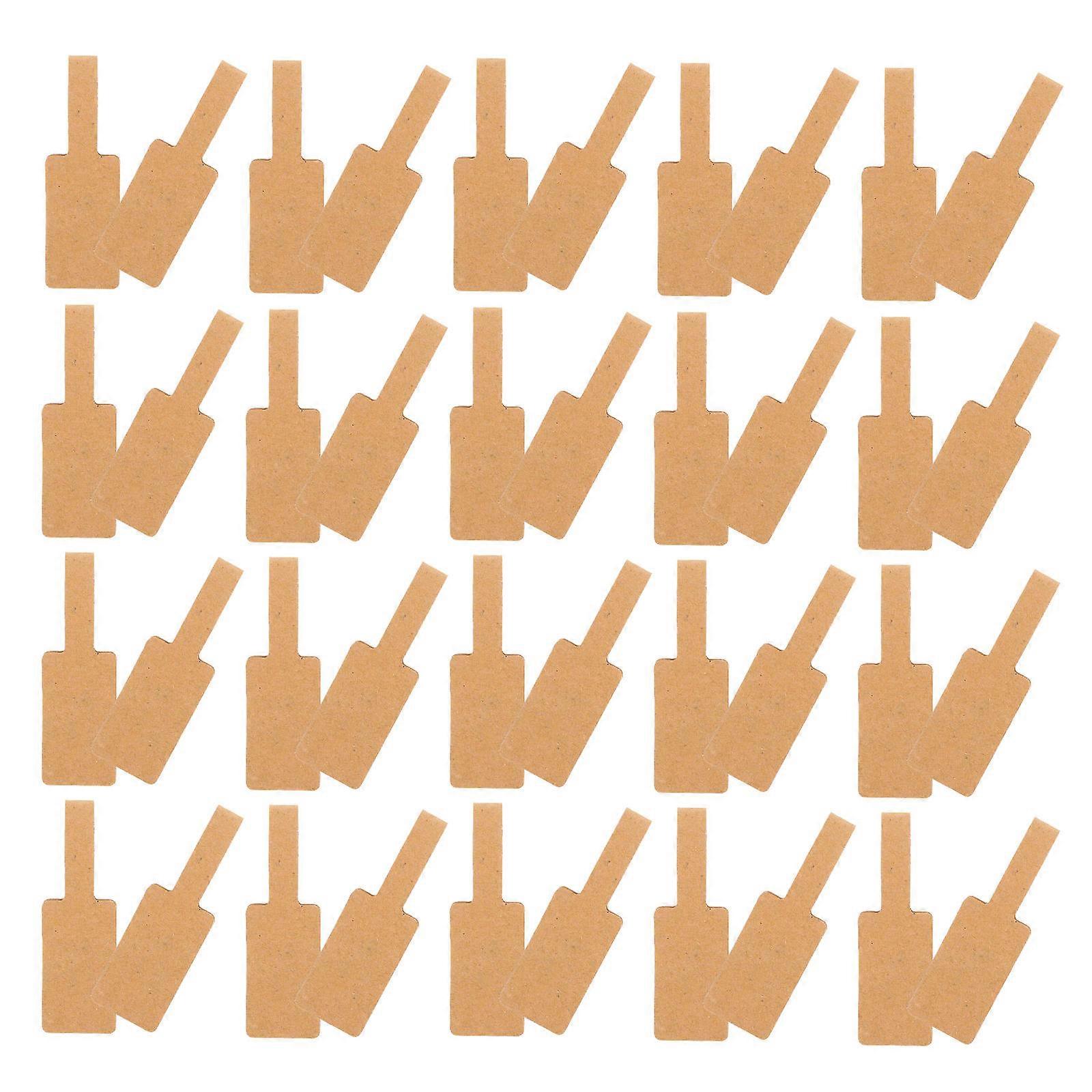 Blank Labeling Tags Kraft Paper Jewelry Tags for Retail Use Item Identification 10x1.5x0.2cm 100 Sheets in 1 Pack