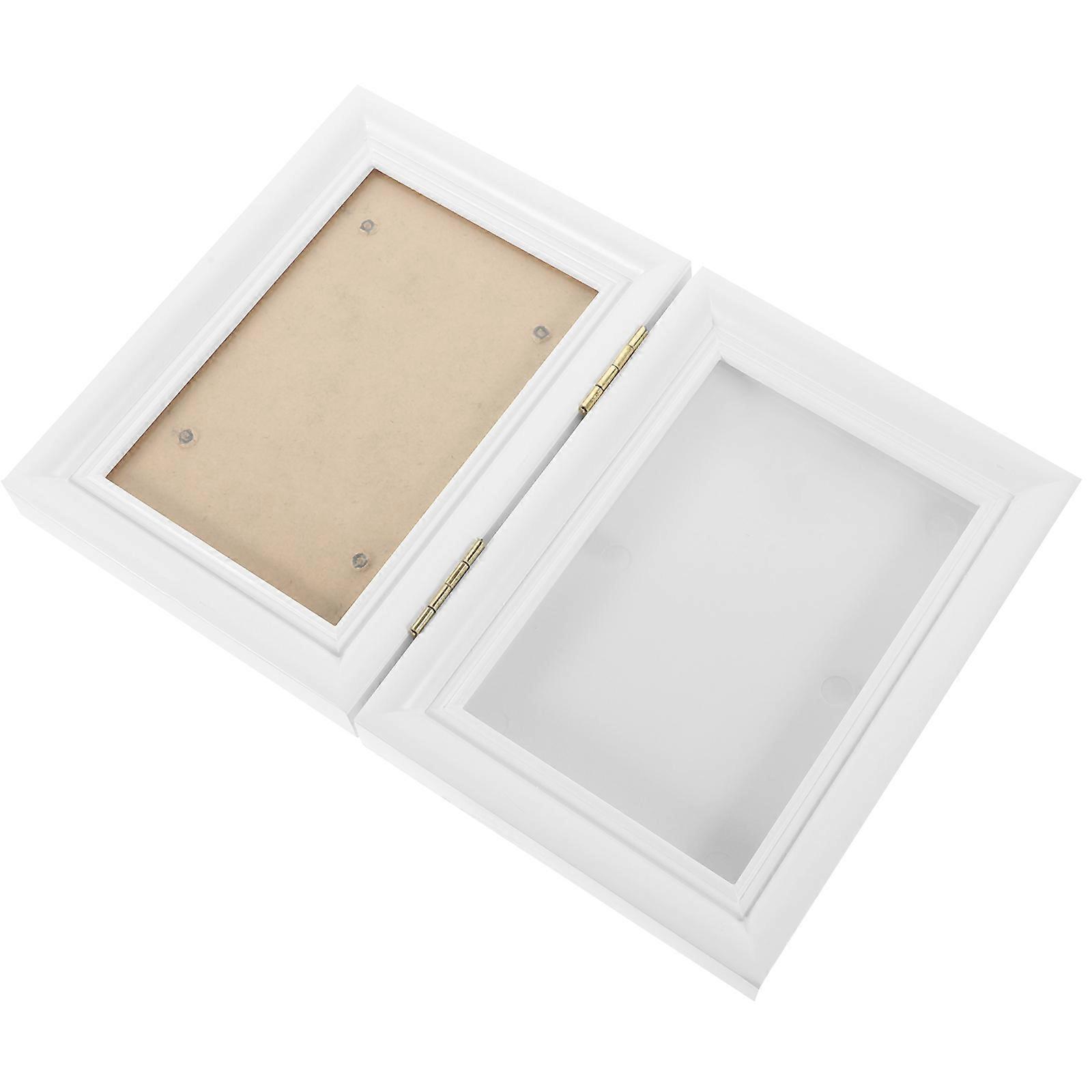 Pet Footprint Photo Frame 1 Set For Desk Placement And Home Decoration Created With Durable White Wood
