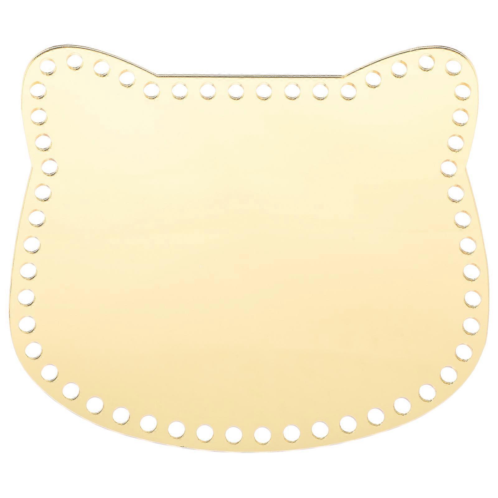 Diy Supply 2Pcs Crocheting Acrylic Base Basket Component Home Use Simple Design Durable Surface