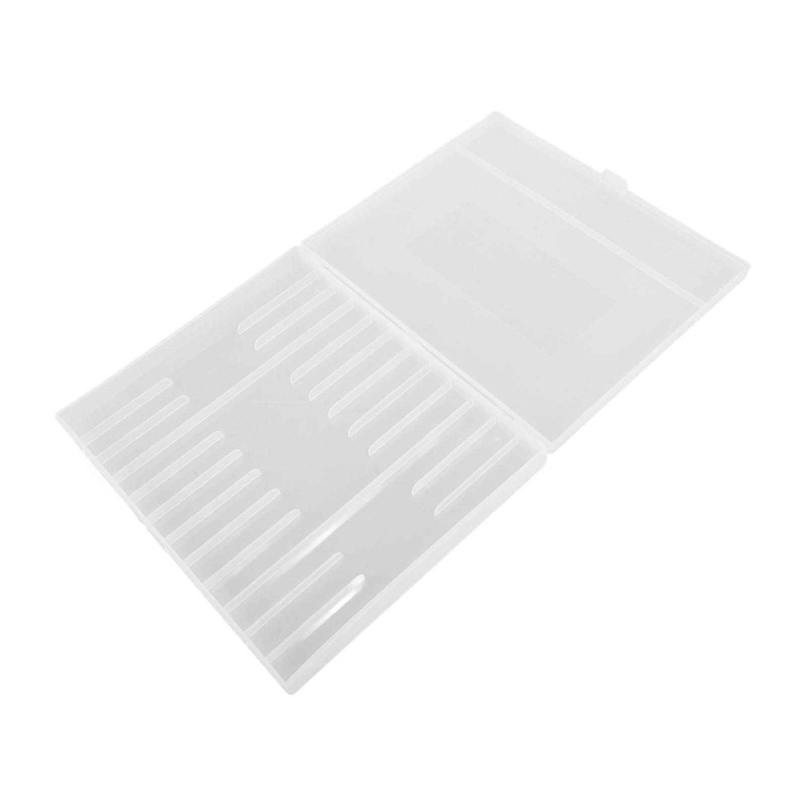 Pencil Case Pen Boxes Empty for Storage 2Pcs Transparent Plastic Pen Organizer