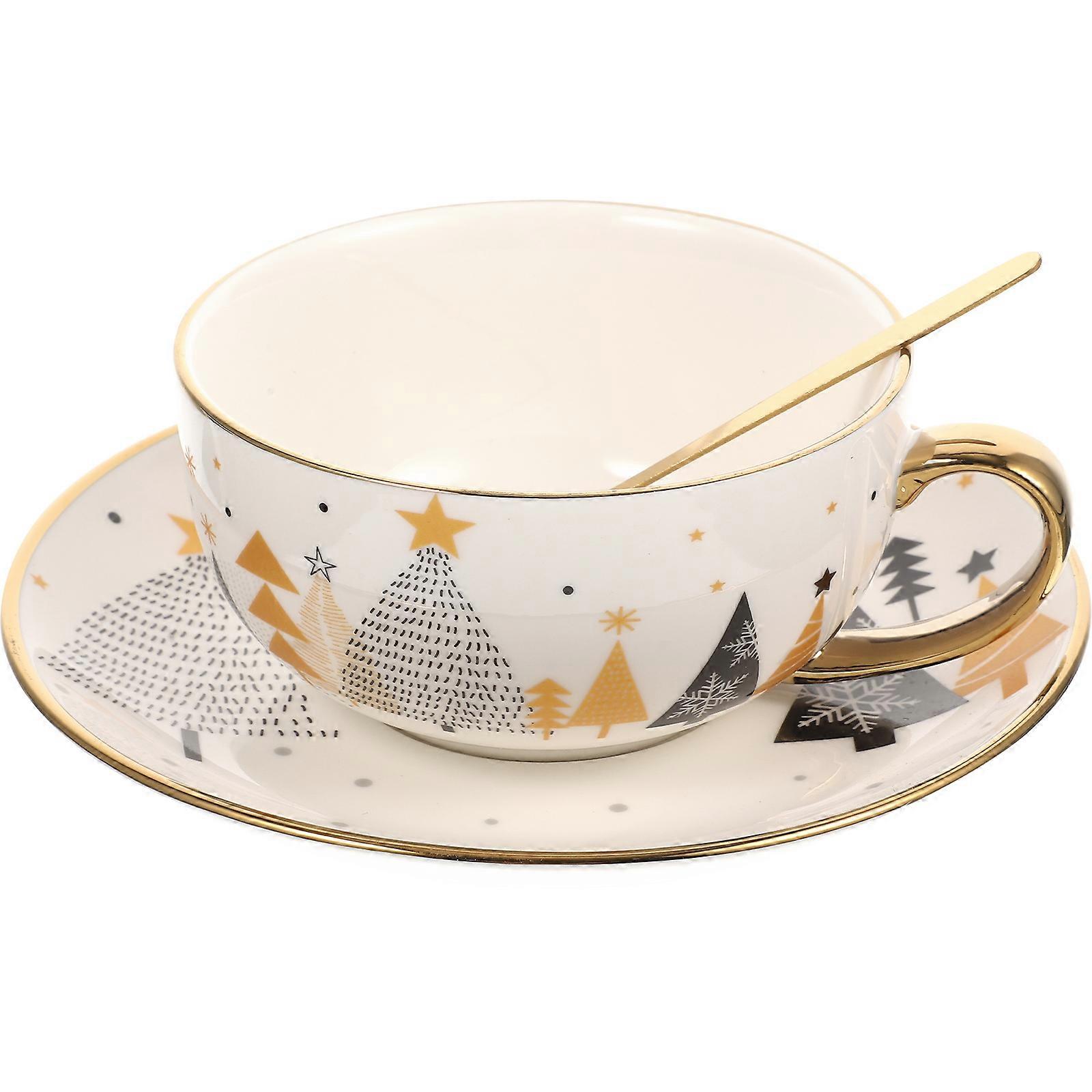 Decorative Teacups With Chic Style Ideal For Relatives And General Public In Multi Color Perfect Choice For Christmas Celebrations 4 Sets