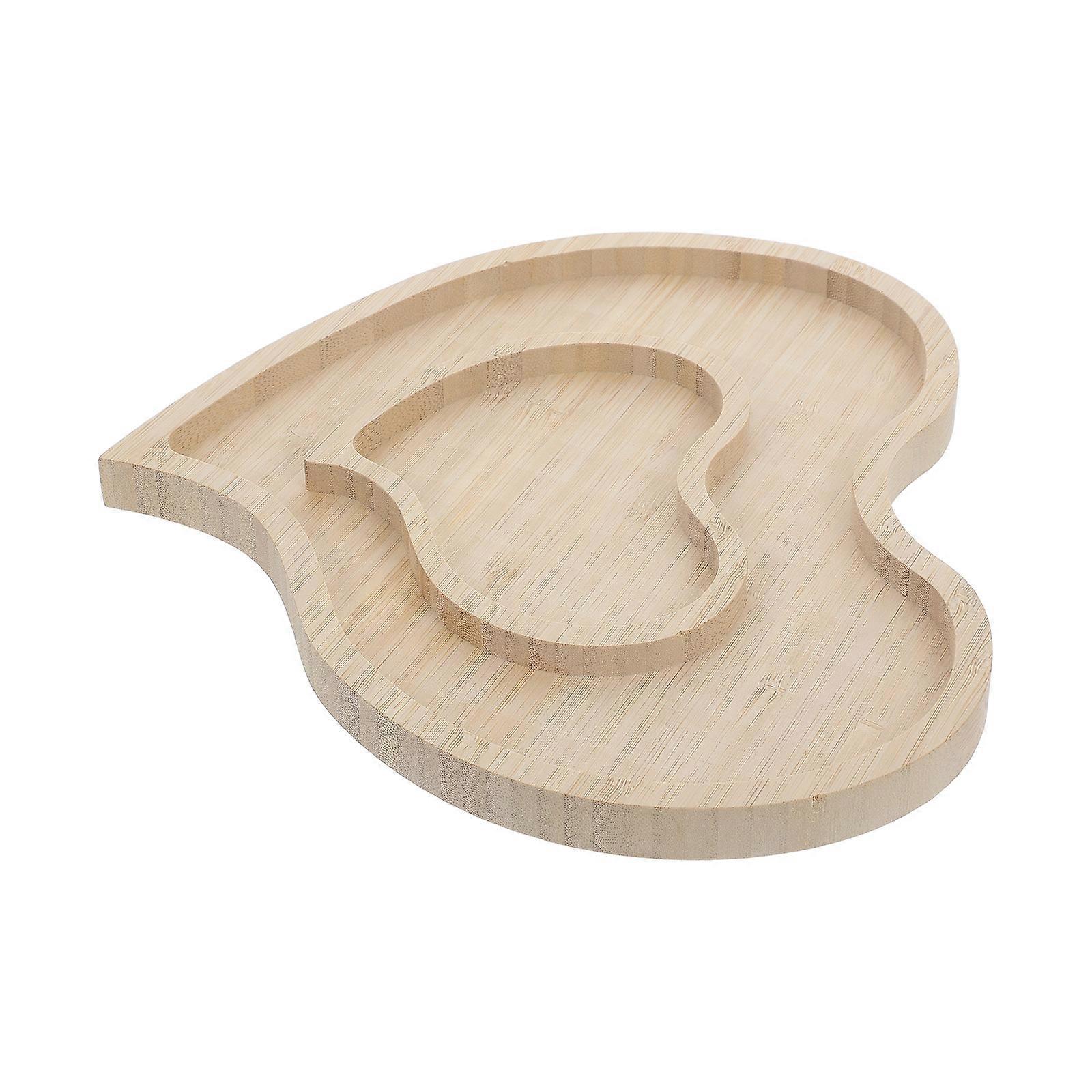 5Pcs Heart Shaped Food Presentation Tray For Home Gatherings Rustic Snack Serving Platter